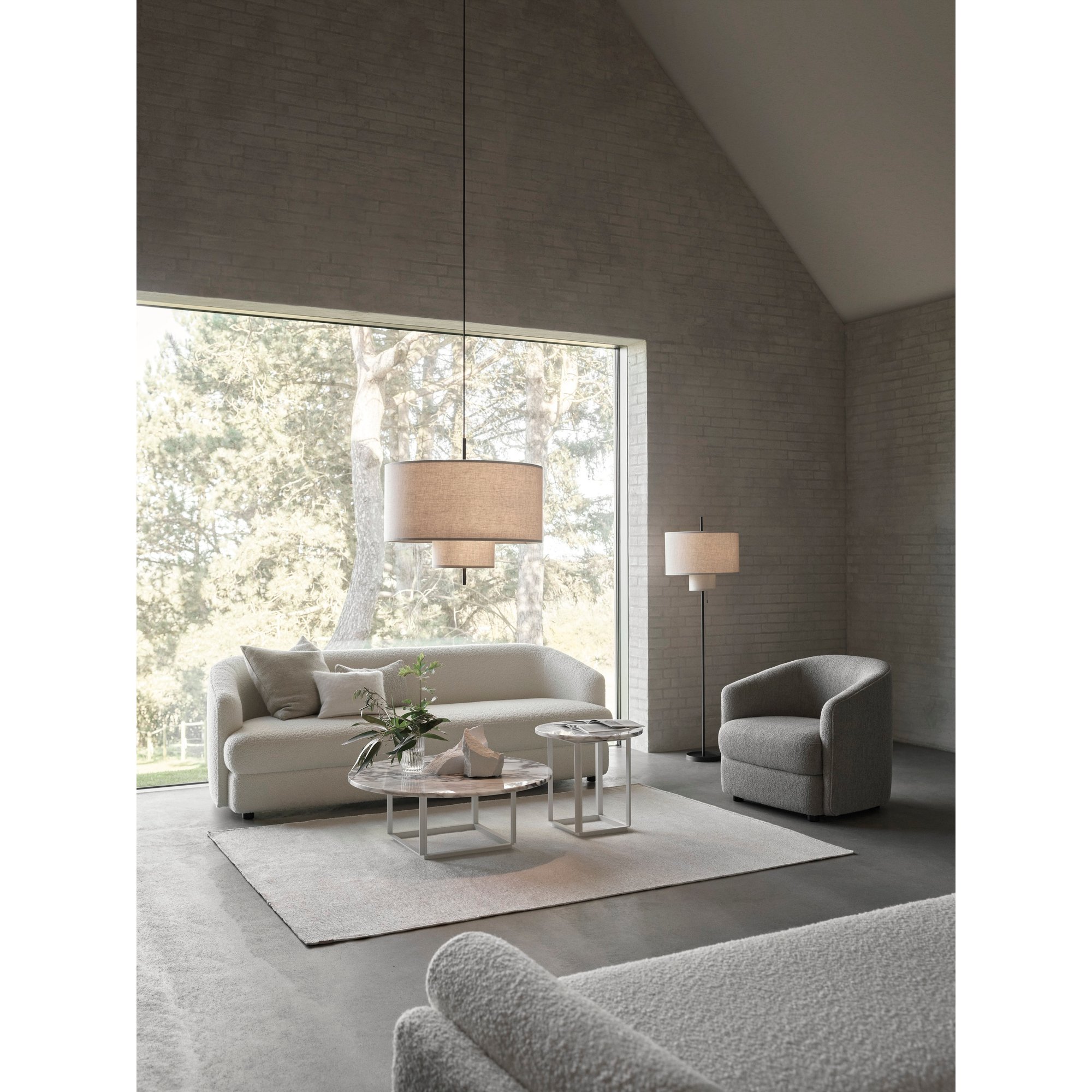 Margin Lampada a sospensione, Ø70, Beige Canvas, EU/UK/AU New Works vista5