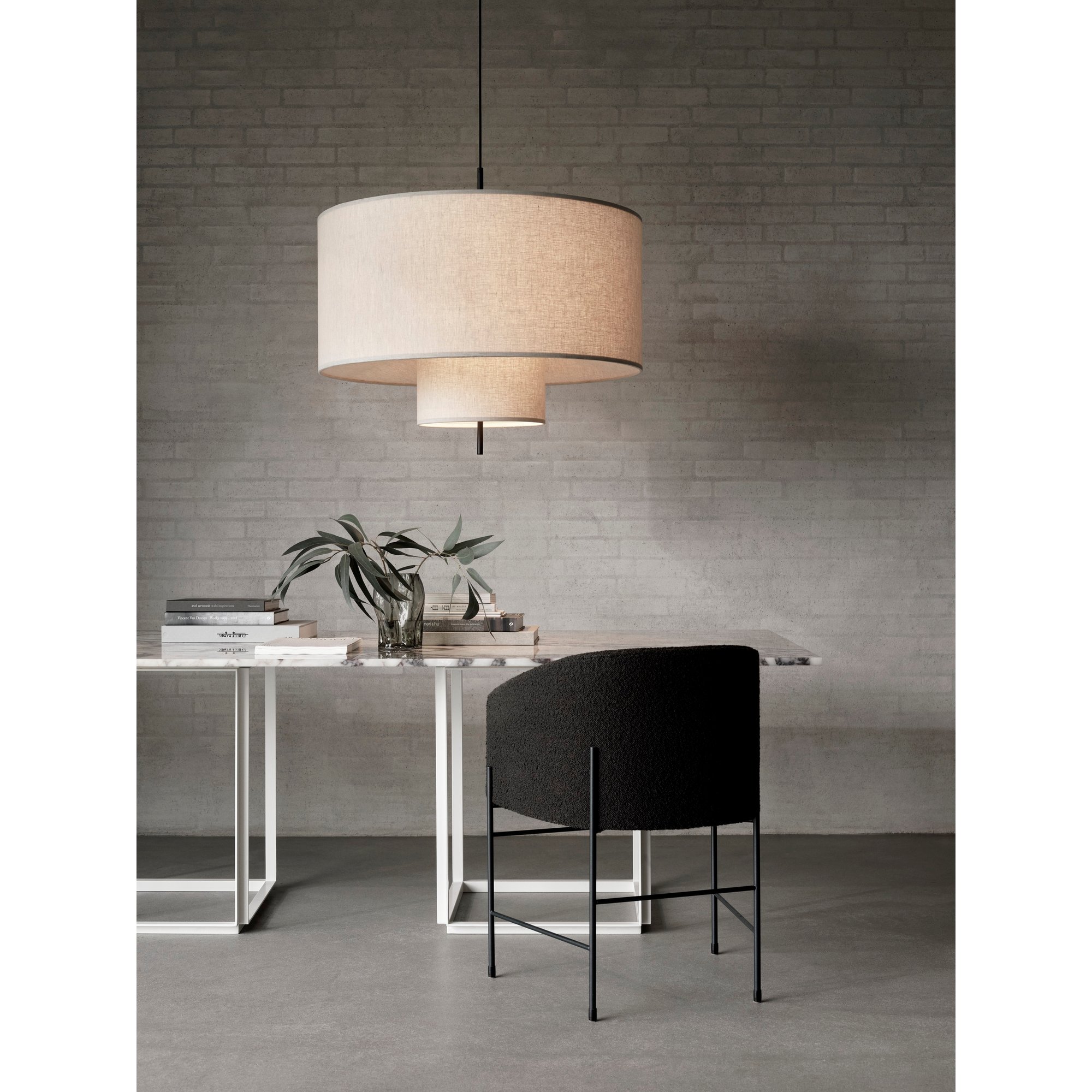 Margin Lampada a sospensione, Ø90, Beige Canvas, EU/UK/AU New Works vista2