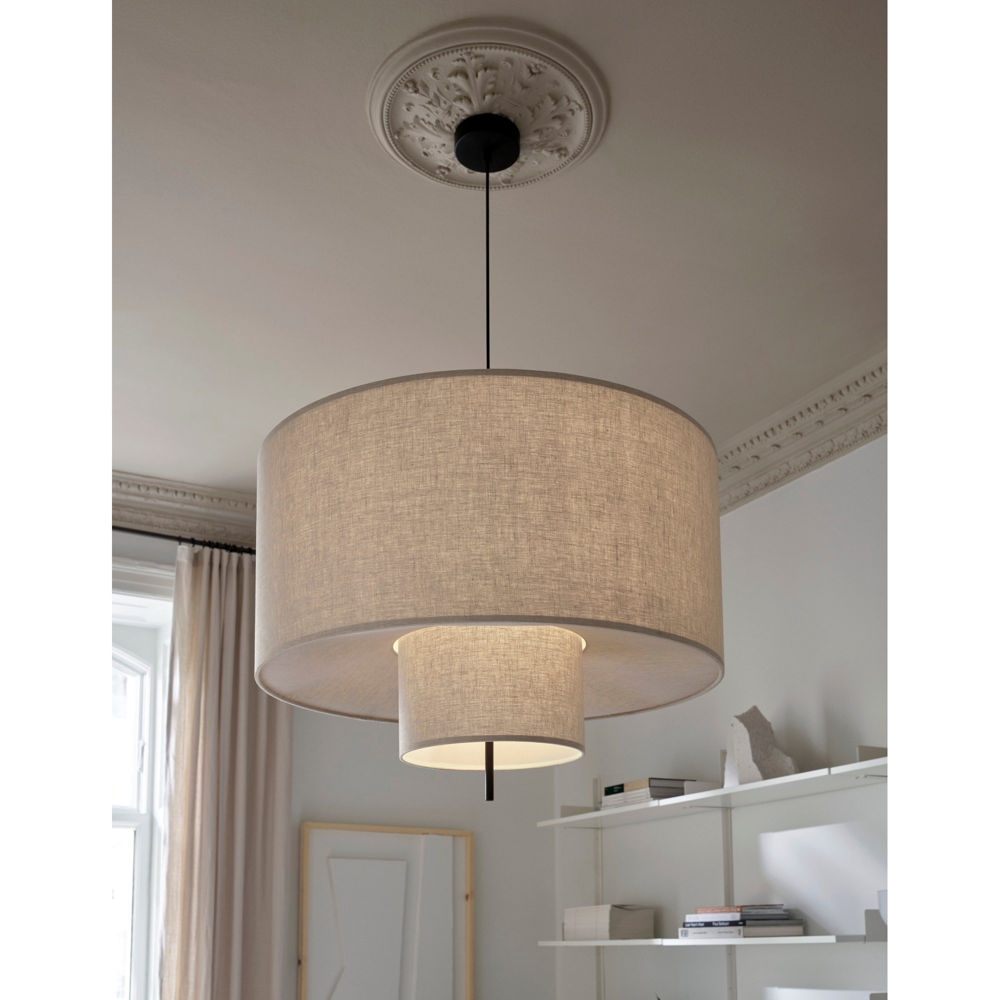 Margin Lampada a sospensione, Ø90, Beige Canvas, EU/UK/AU New Works vista4