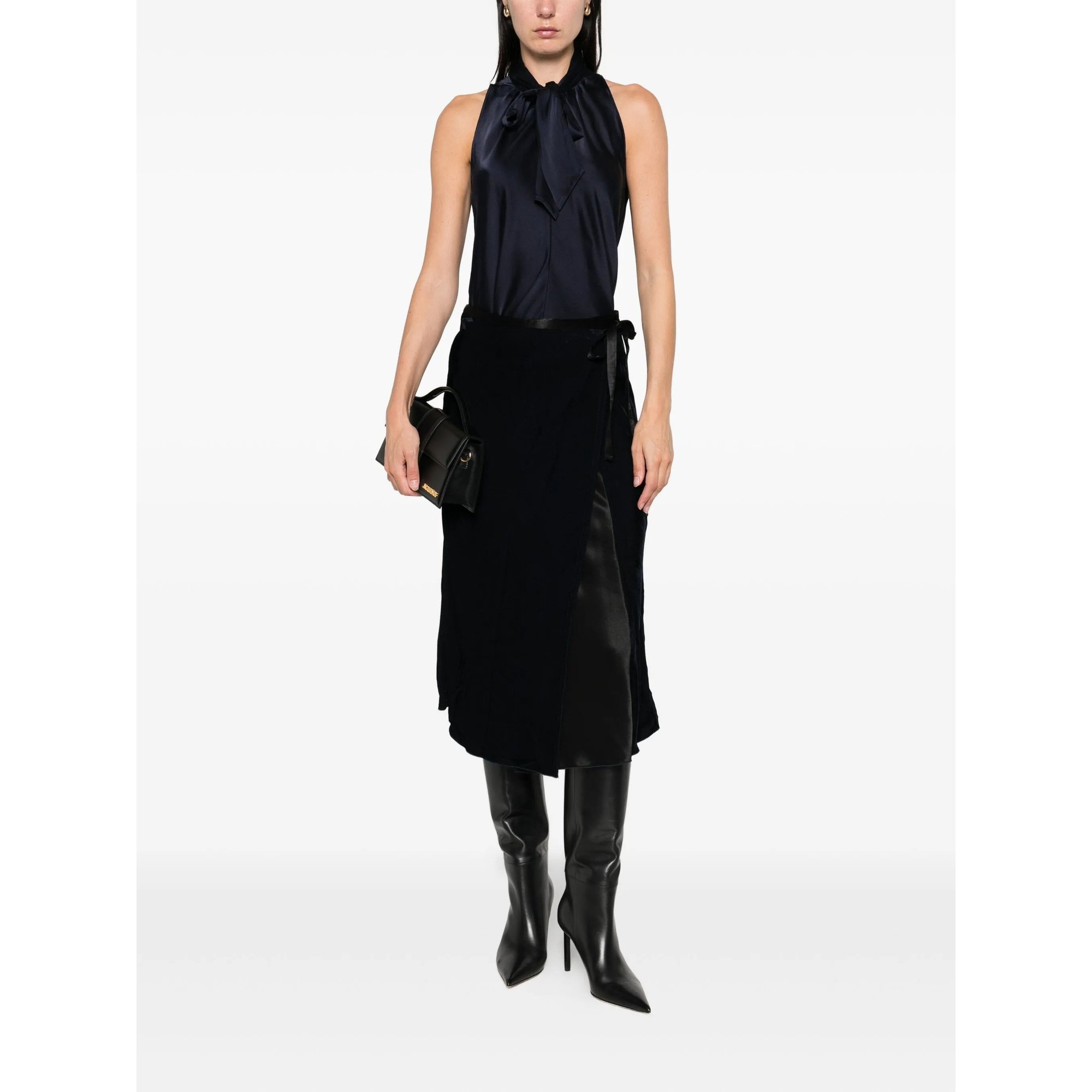 Fluid Chic Velvet Sarong Skirt Forte_Forte  vista1