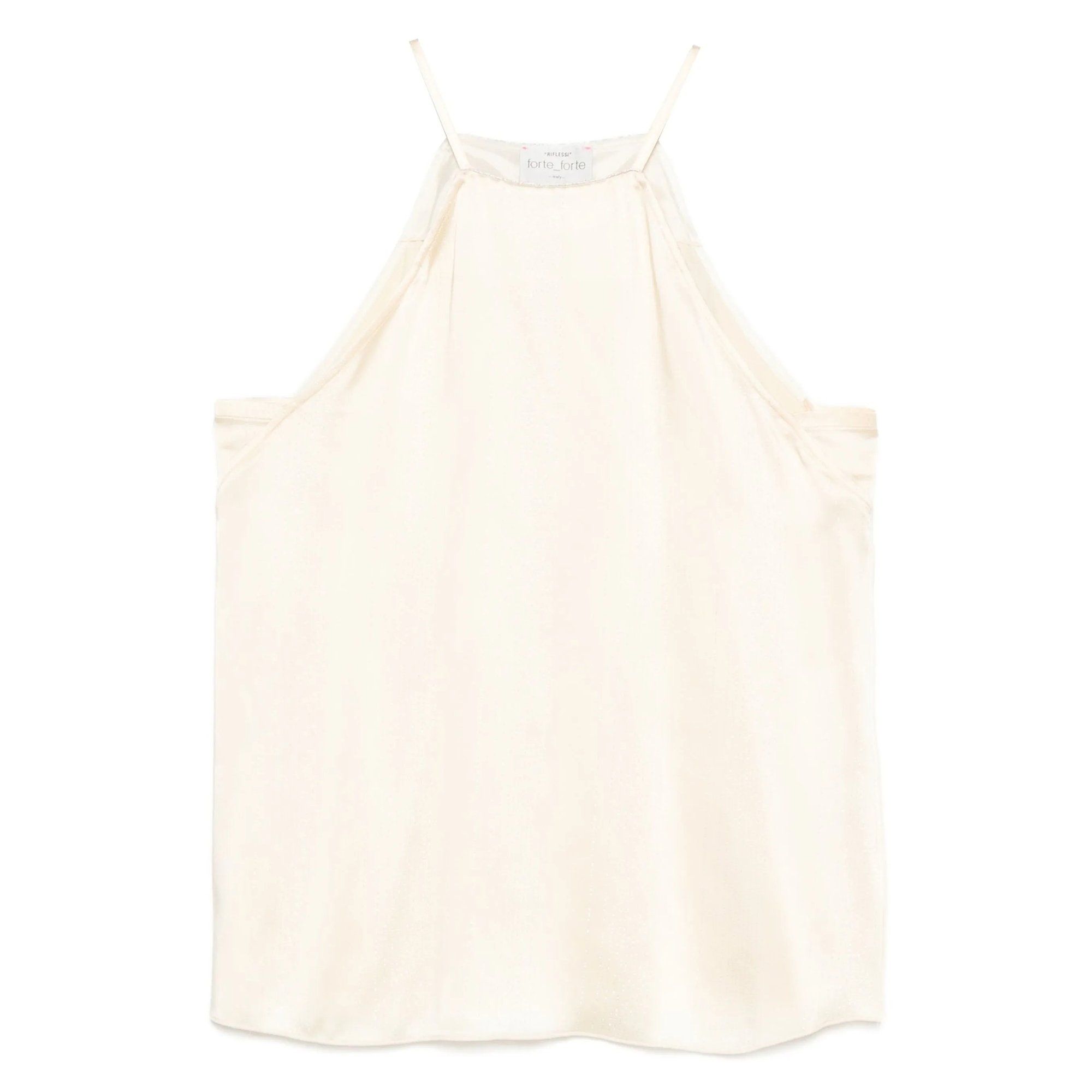 Silver Pinstripe Satin Strap Top Forte_Forte  vista0