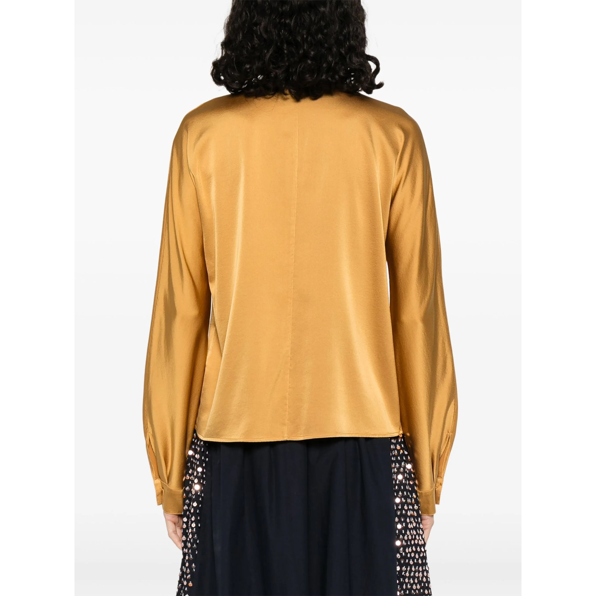 Heavy Stretch Silk Satin Kimono Shirt Forte_Forte  vista3