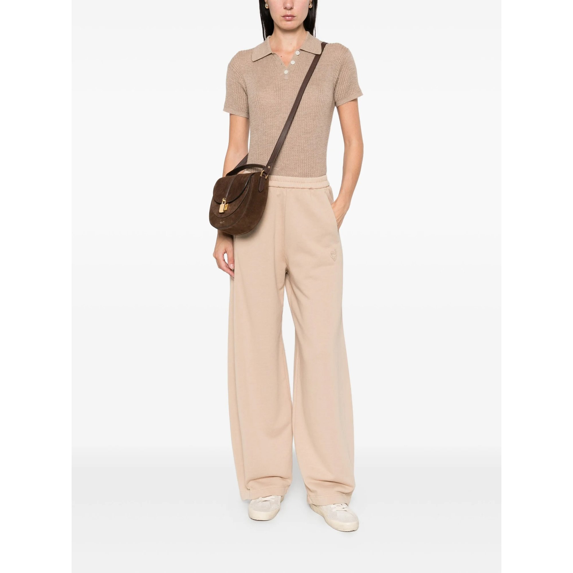 Diagonal Cotton Fleece Twisted Pants Forte_Forte  vista1
