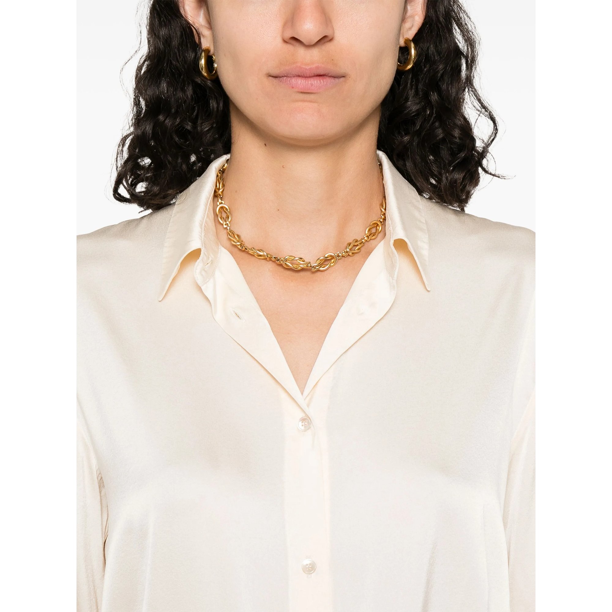 Essential Heavy Stretch Silk Satin Shirt Forte_Forte  vista2