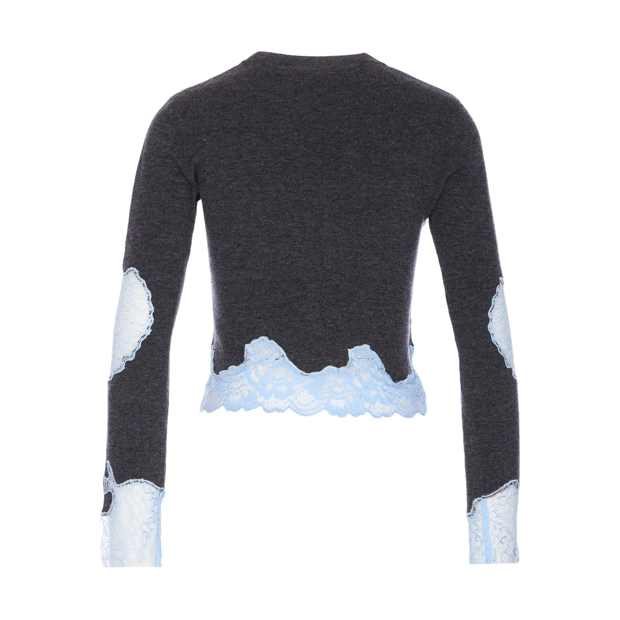 Grey Contrast Lace Jumper SELF-PORTRAIT vista1