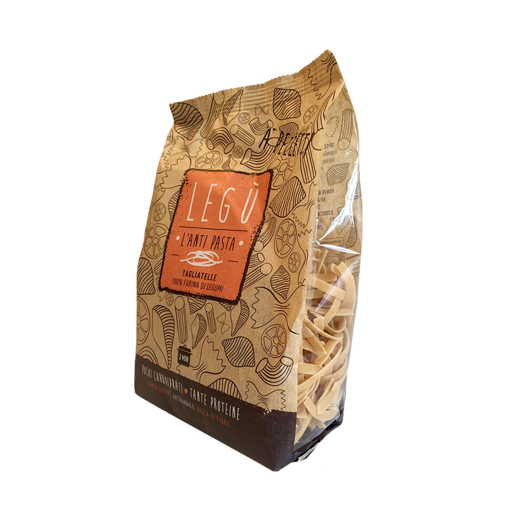 Mix "Speciale Finger Food" Legù: 3 Paccheri Piccoli 250 gr - 3 Tagliatelle spezzate 250 gr - 2 Sorrisi 250 gr - 2 Chicche 250 gr Legù vista3