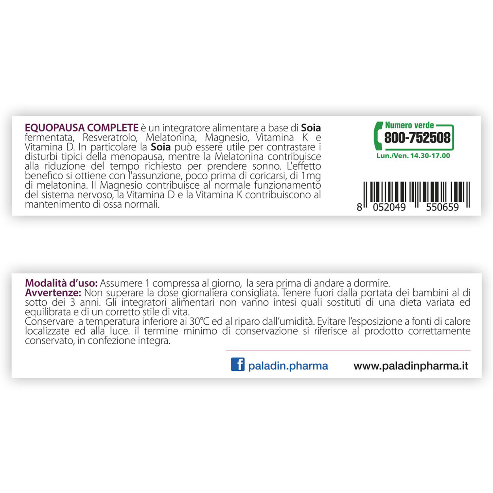 3 confezioni da 20 Compresse - Equopausa Complete Equo vista2