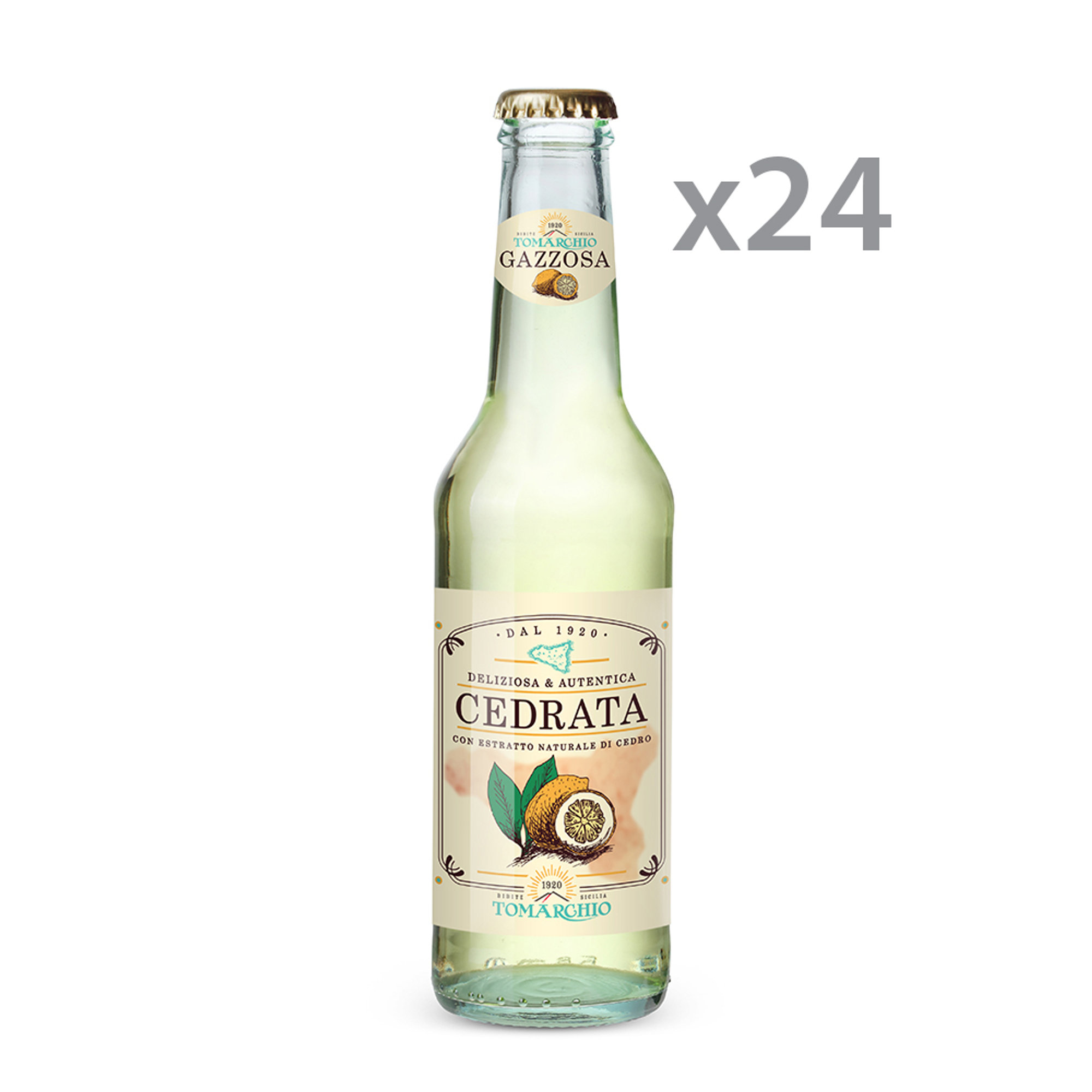 6 Cluster da 4 bottiglie - Cedrata 275 ml Tomarchio vista0