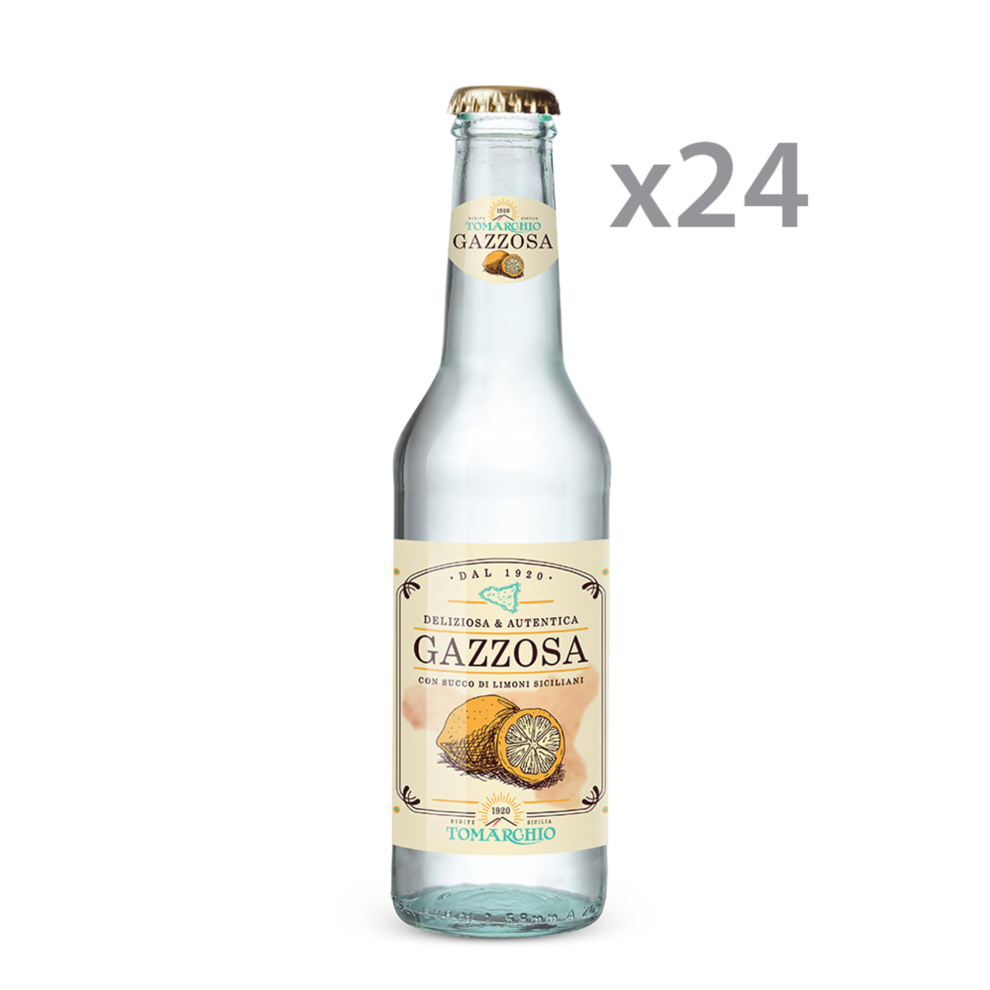6 grappes de 4 bouteilles - Gazzosa 275 ml Tomarchio vista0