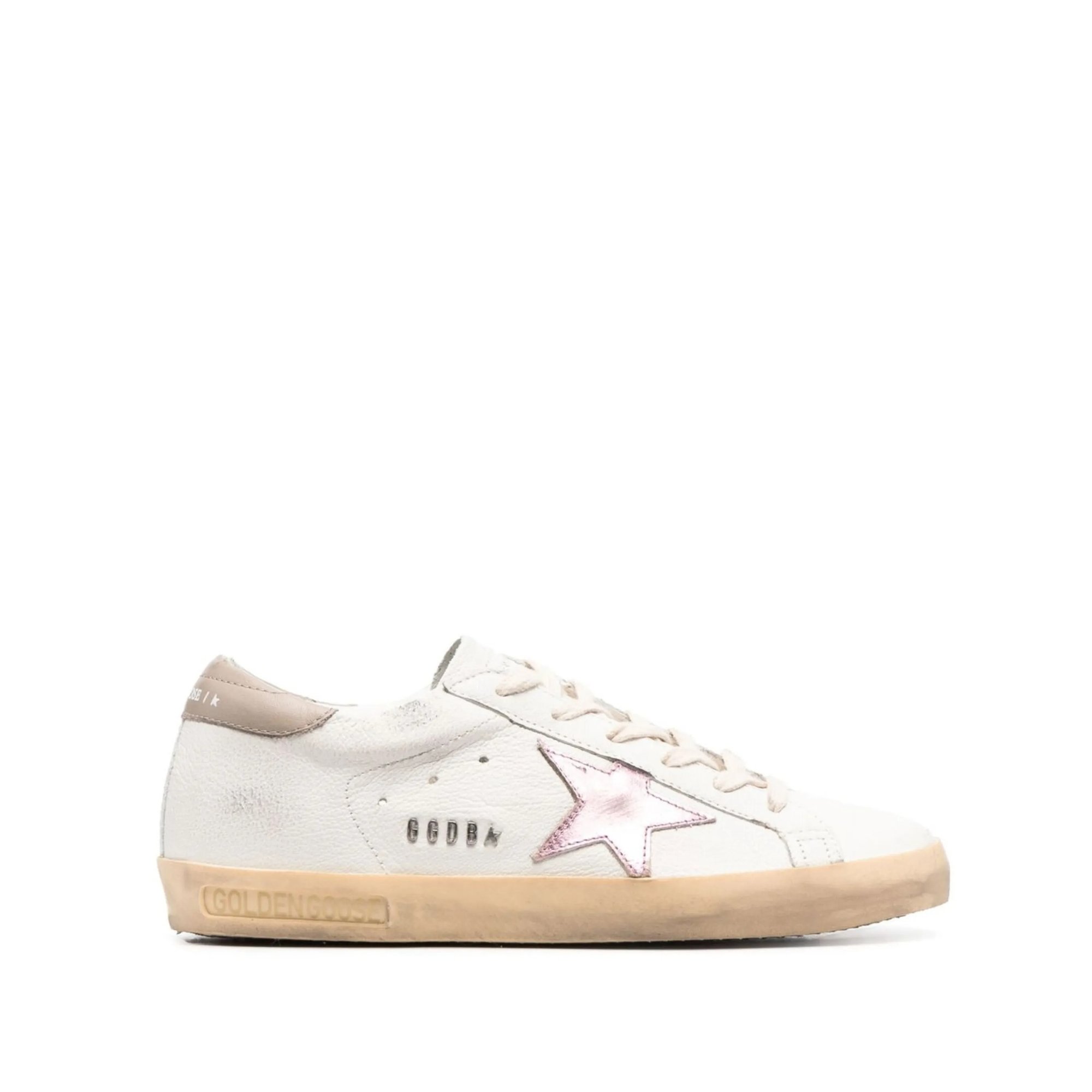 Super-star Nappa Upper Laminated Star Leather Heel Metal Lettering GOLDEN GOOSE vista0
