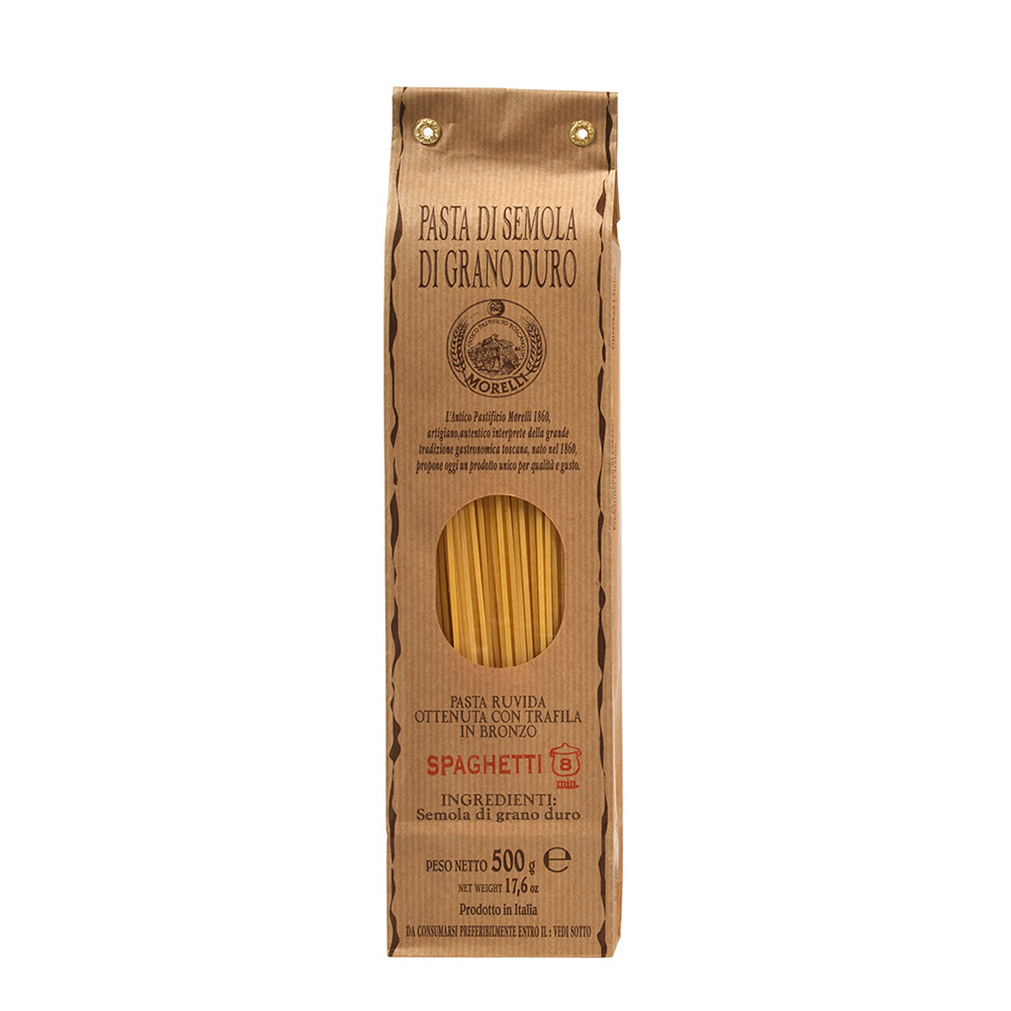 12 paquets - Spaghetti de blé dur 500 gr Pasta Morelli vista1