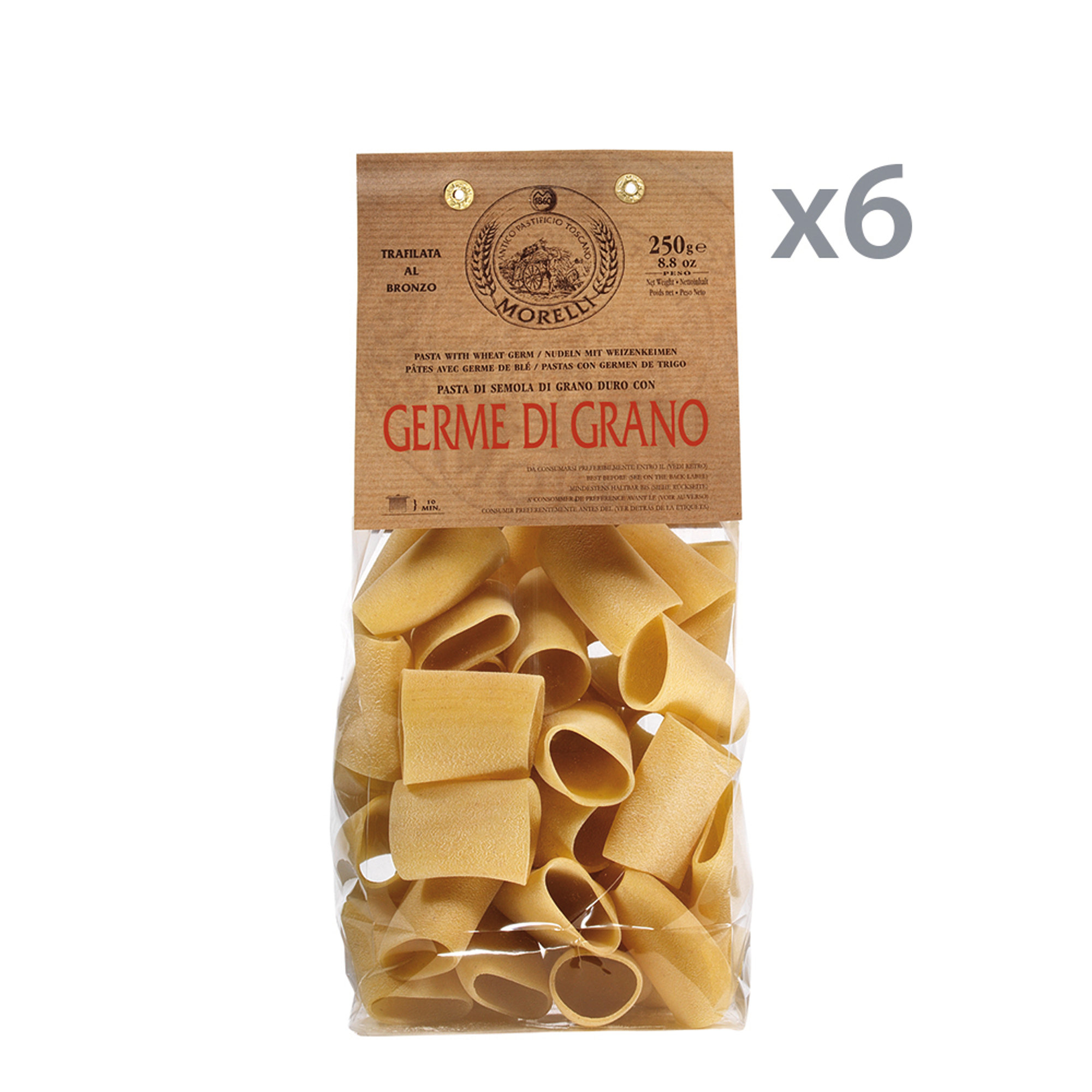 6 confezioni - Paccheri germe di grano 250 gr Pasta Morelli vista0
