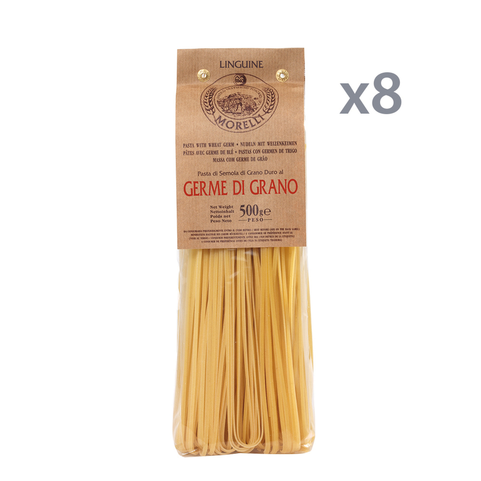 8 confezioni - Linguine germe di grano 500 gr Pasta Morelli vista0