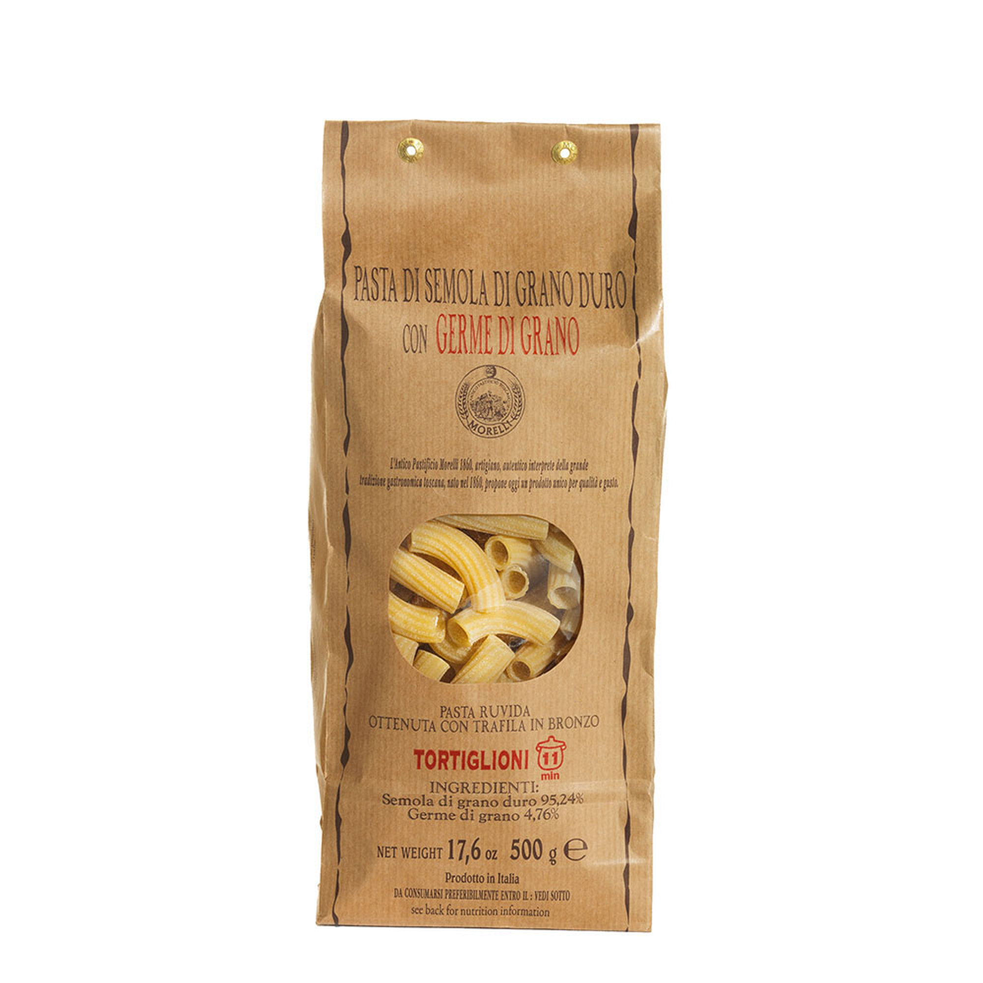 6 confezioni - Tortiglioni germe di grano 500 gr Pasta Morelli vista1