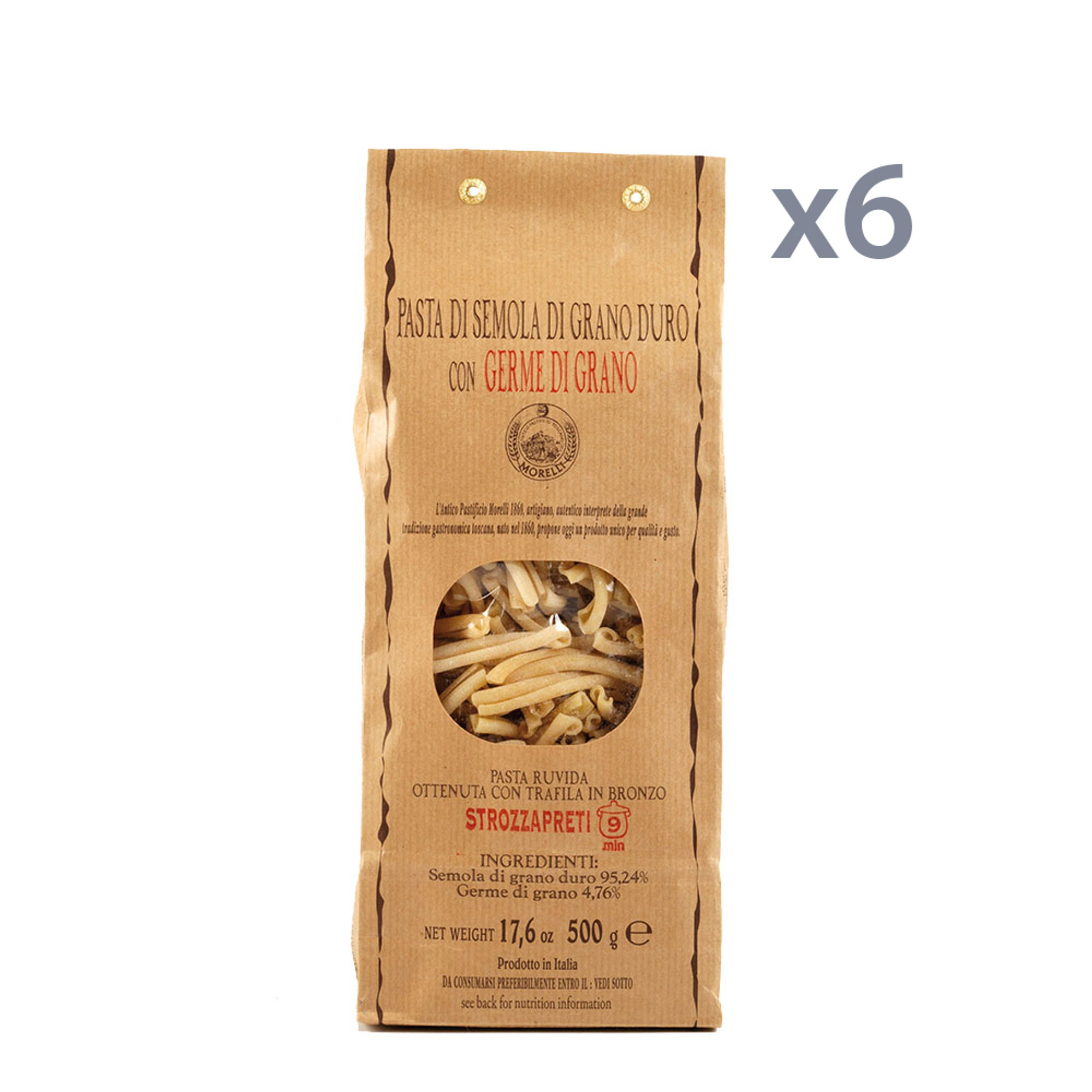 6 confezioni - Strozzapreti germe di grano 500 gr Pasta Morelli vista0