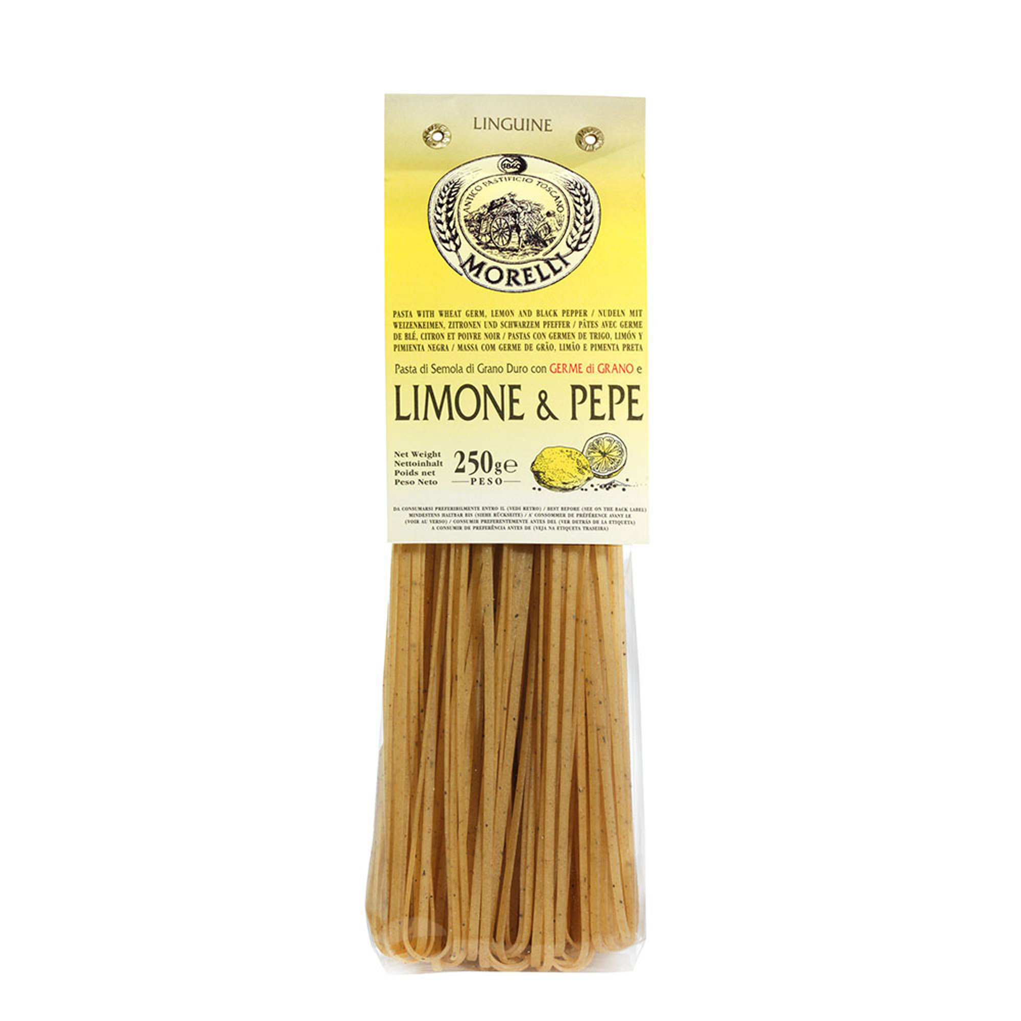 8 confezioni - Linguine limone e pepe 250 gr Pasta Morelli vista1