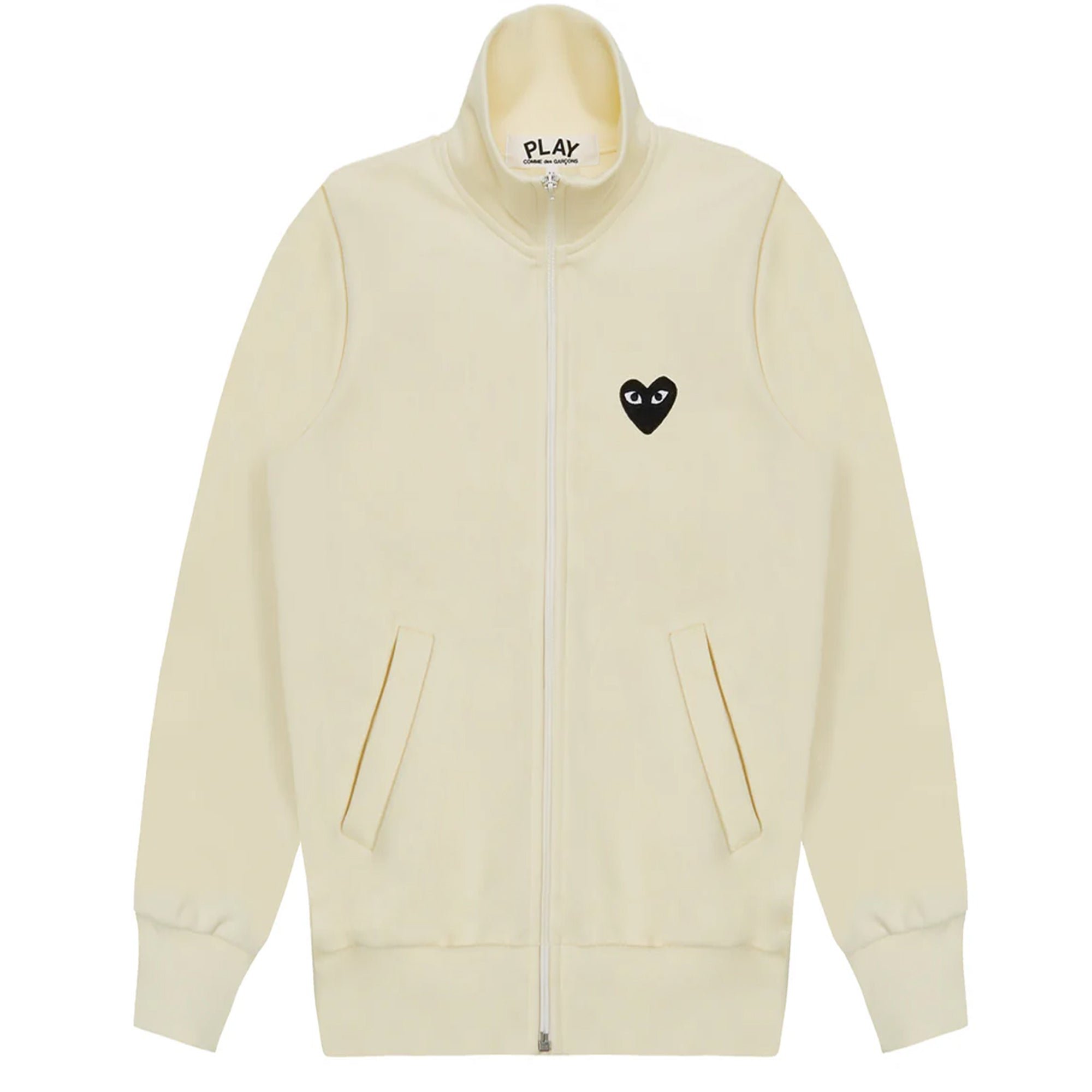 Big Heart Logo Sweatshirt Beige Comme des Garçons Play vista0