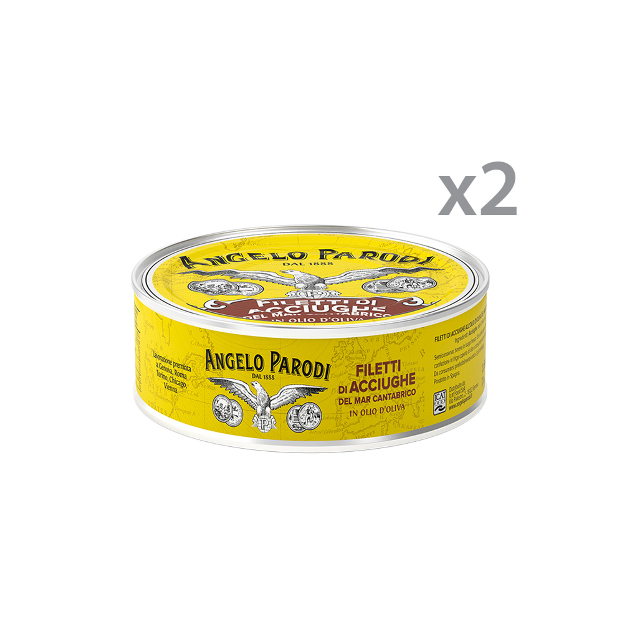 2 leche - Filetes de anchoas del mar Cantábrico 550 gr Angelo Parodi vista0