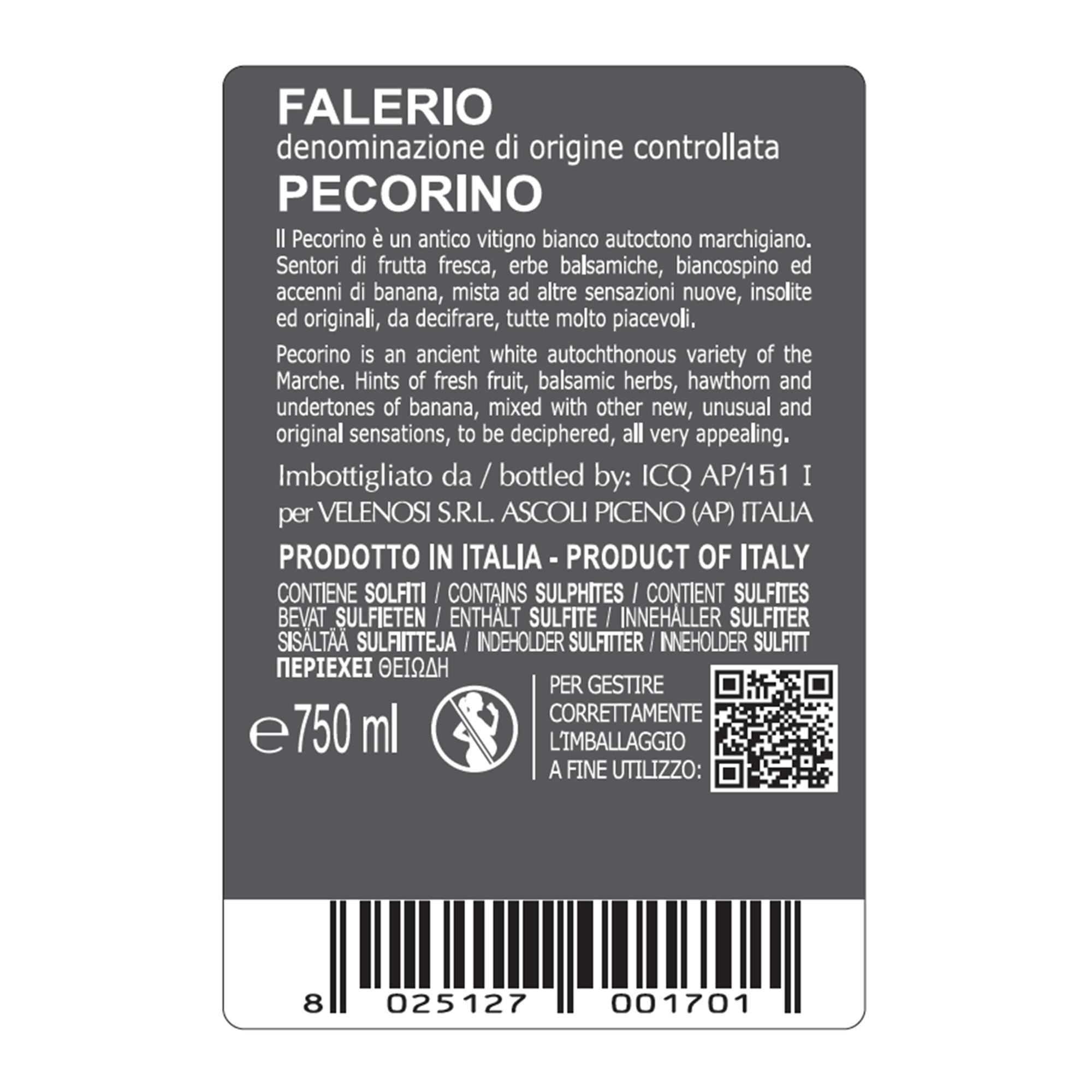 3 bottiglie - Falerio Pecorino DOC 2023 Velenosi vista1
