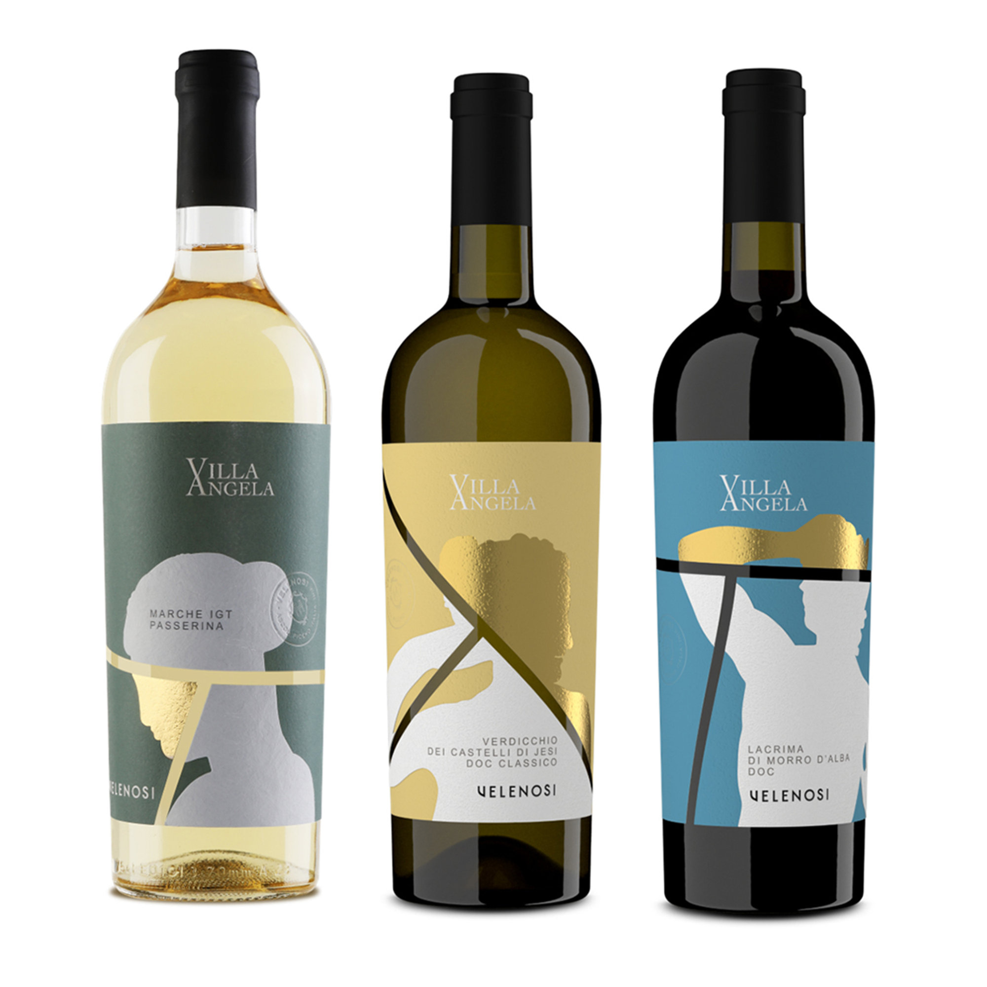3 bouteilles assorties : Passerina Marche IGT 2023 - Verdicchio DOC 2023 - Lacrima di Morro d'Alba DOC Classico 2021 Velenosi vista0