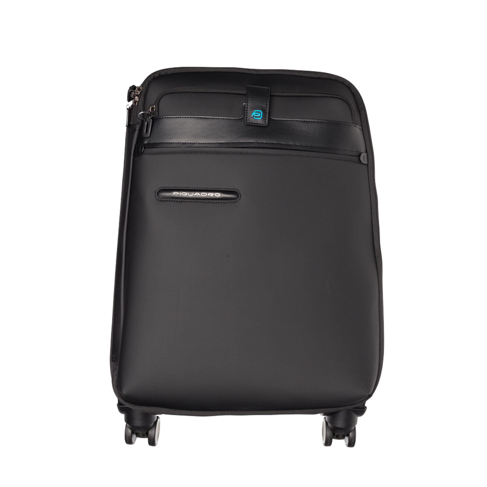 Trolley medio in tessuto e sintetico, nero Piquadro vista0