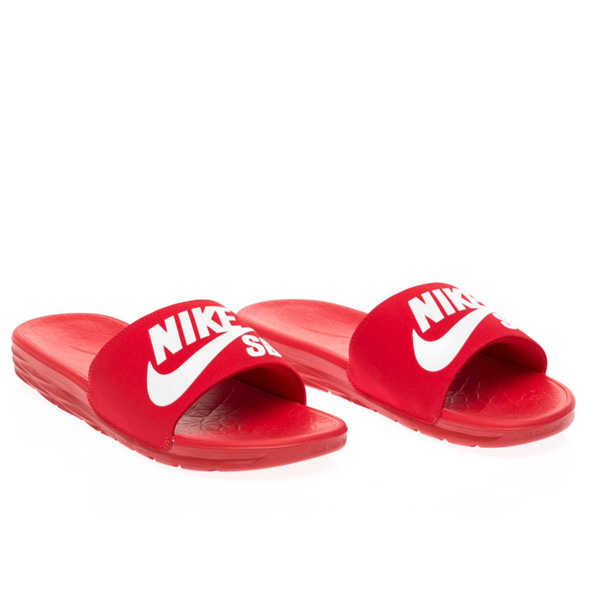 Ciabatta Nike SB da uomo, rosso e bianco Nike vista0