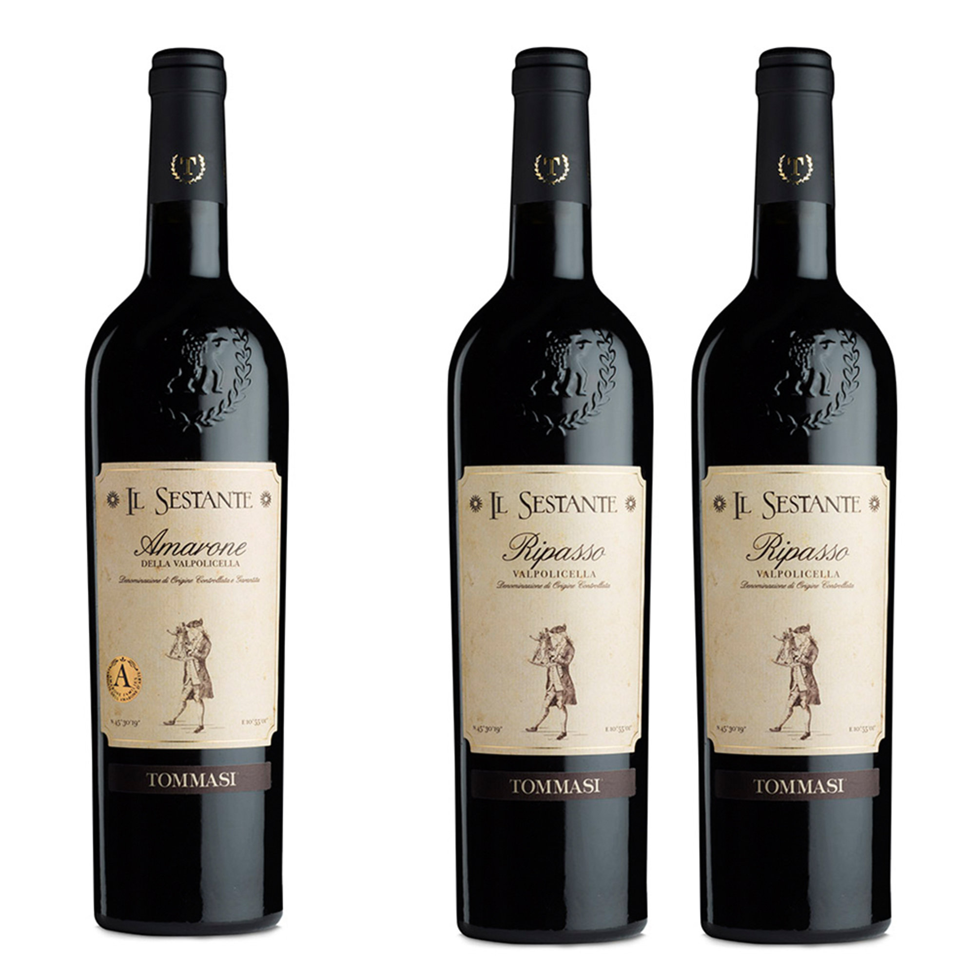 3 bottiglie miste Il Sestante: 1 Amarone DOCG 2019 - 2 Ripasso DOC 2021 Tommasi vista0