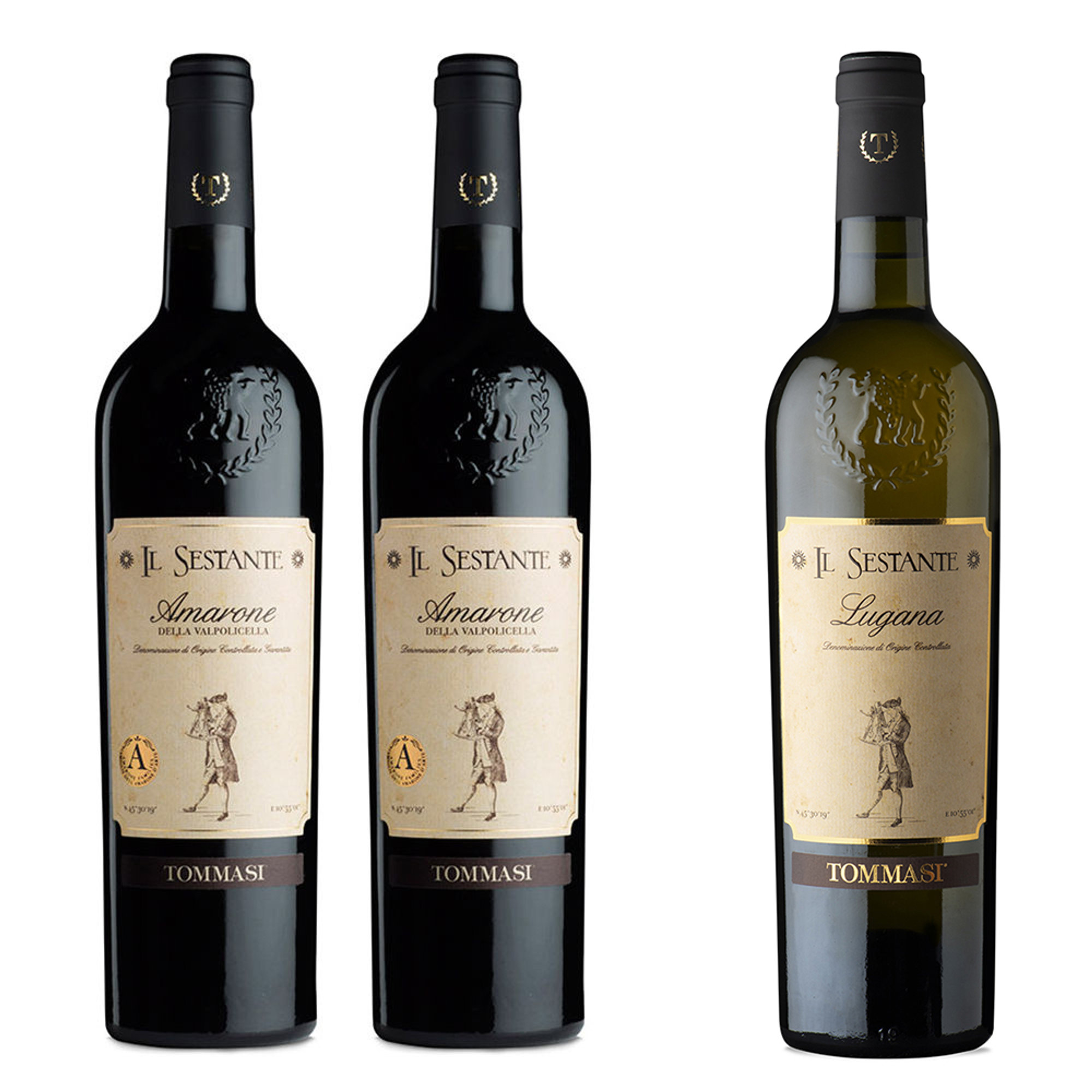 3 bottiglie miste Il Sestante: 2 Amarone DOCG 2018 - 1 Lugana DOC 2021 Tommasi vista0