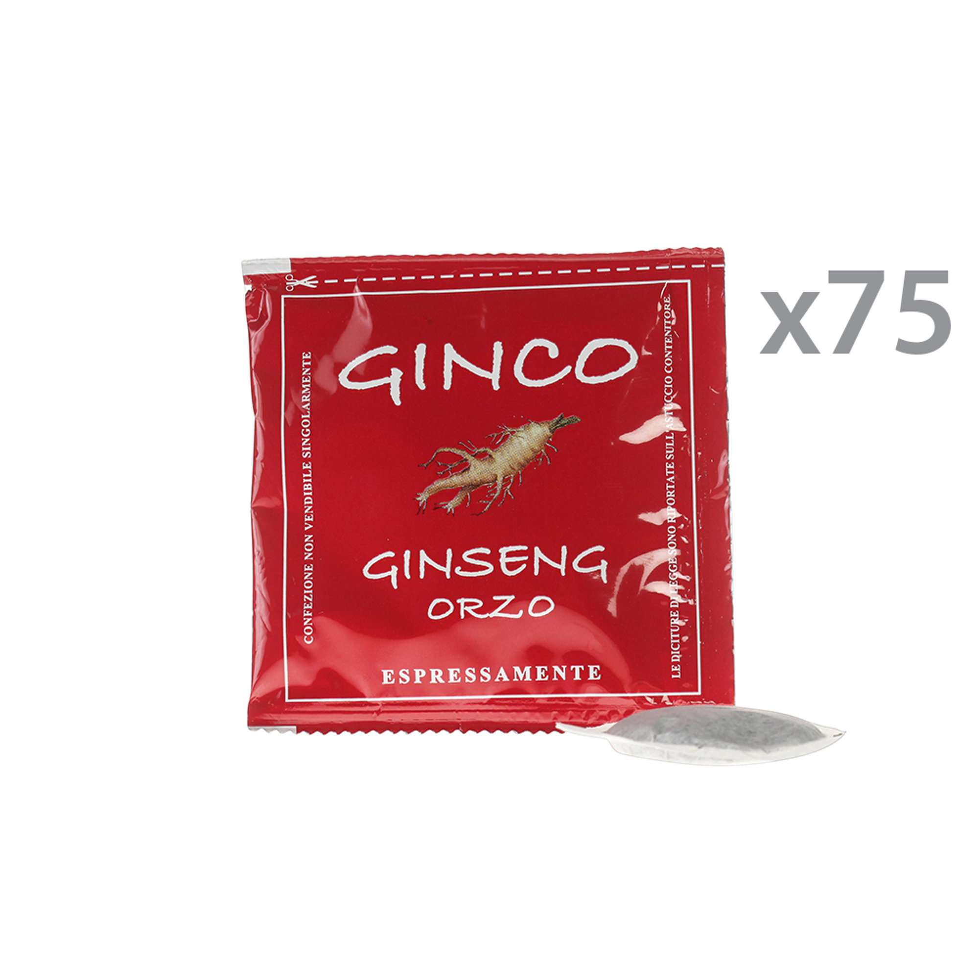75 vainas - Café de ginseng - Cápsulas compatibles ESE 42-44 Caffè Bicau vista0