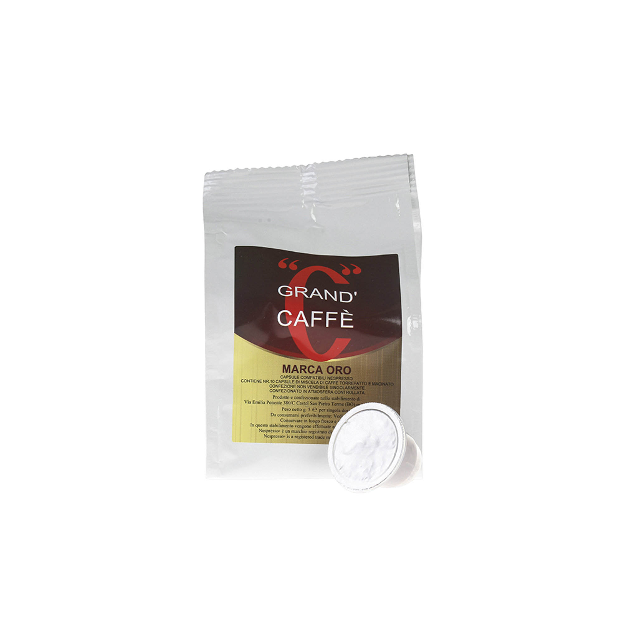 100 cápsulas - Café Marca Oro - Compatible con Nespresso Caffè Bicau vista1