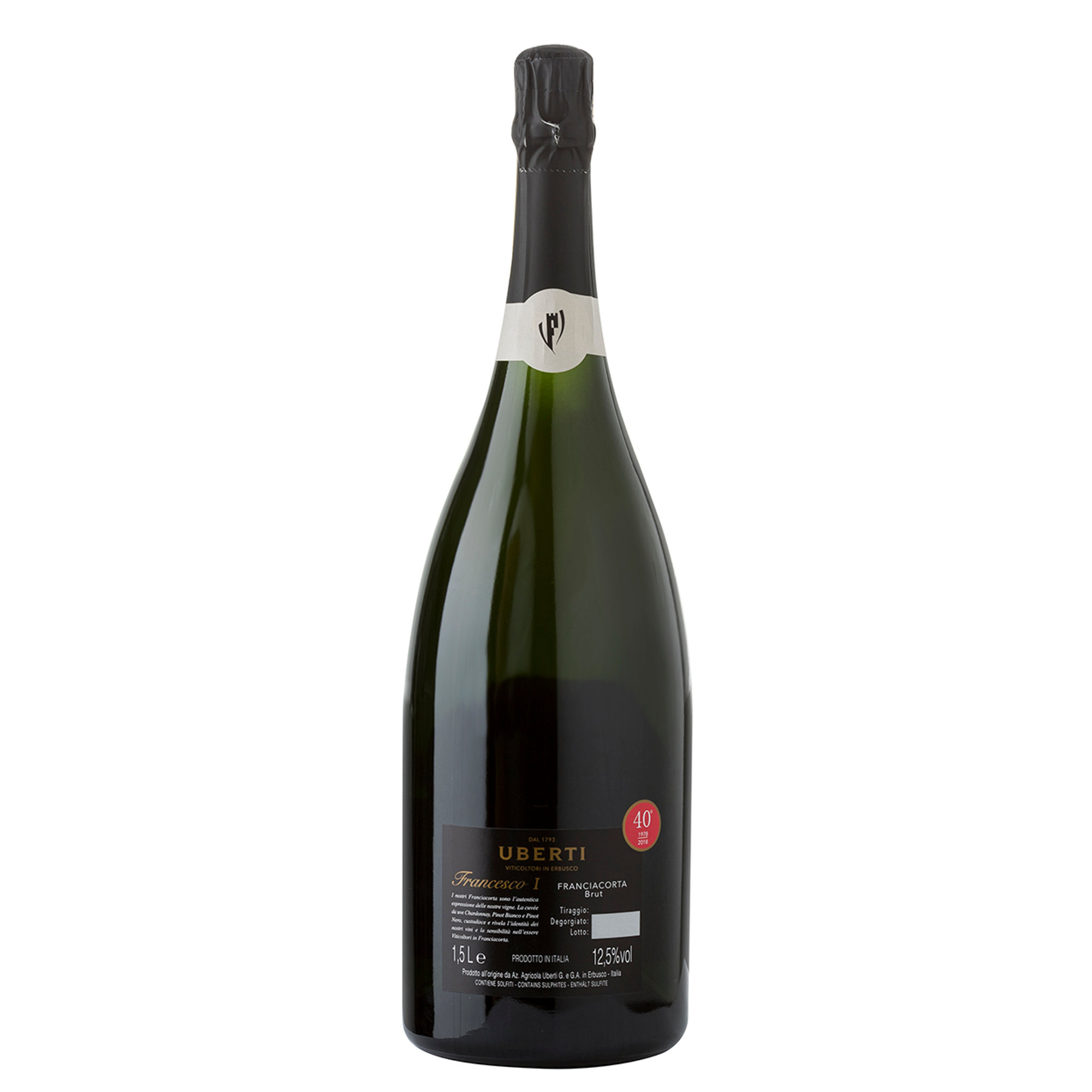 1 bottiglia Magnum - Uberti Francesco I Franciacorta Brut con cofanetto in legno Uberti vista2
