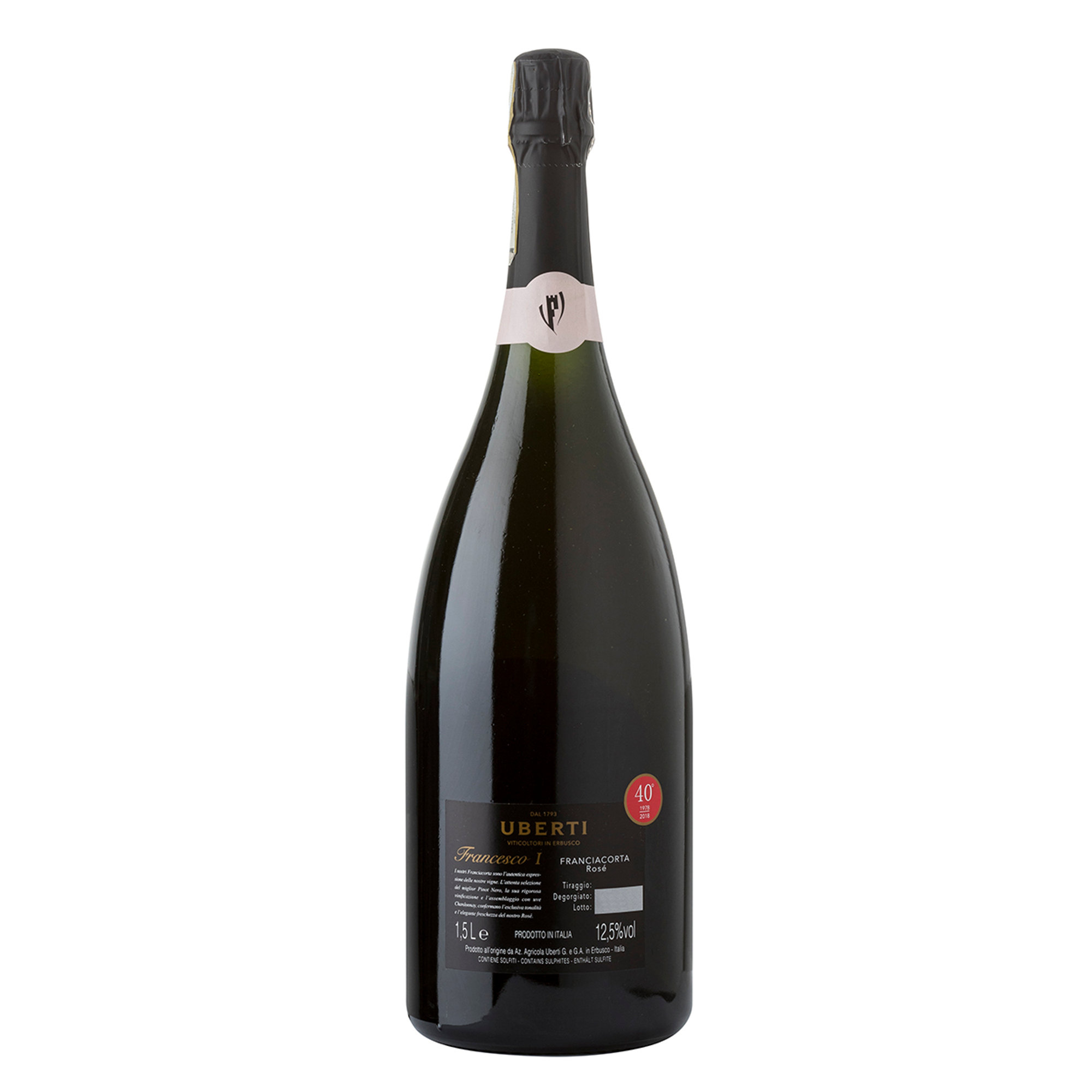 1 bottiglia Magnum - Francesco I Franciacorta Rosè Brut con astuccio litografato Uberti vista2