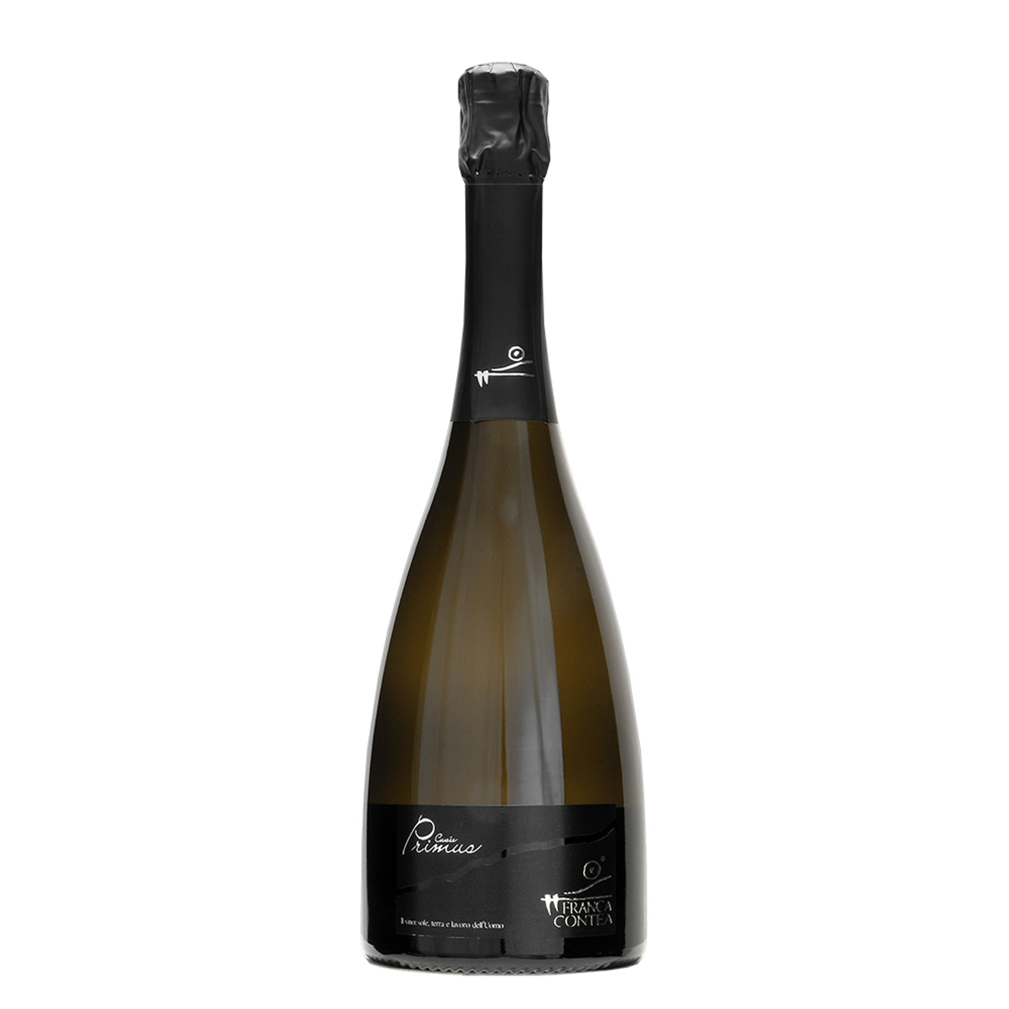 3 bottiglie miste: "Primus" Franciacorta Brut Cuvèe DOCG - "Mìa Dusàt" Franciacorta Dosaggio Zero DOCG - "Sul Vert" Franciacorta Brut Vegano DOCG Franca Contea vista1