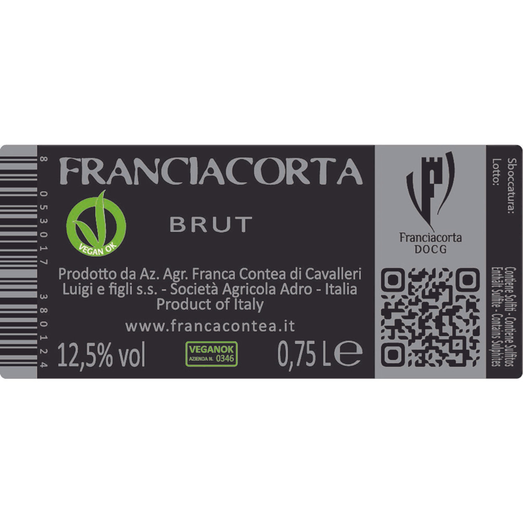 3 bottiglie miste: "Primus" Franciacorta Brut Cuvèe DOCG - "Mìa Dusàt" Franciacorta Dosaggio Zero DOCG - "Sul Vert" Franciacorta Brut Vegano DOCG Franca Contea vista6