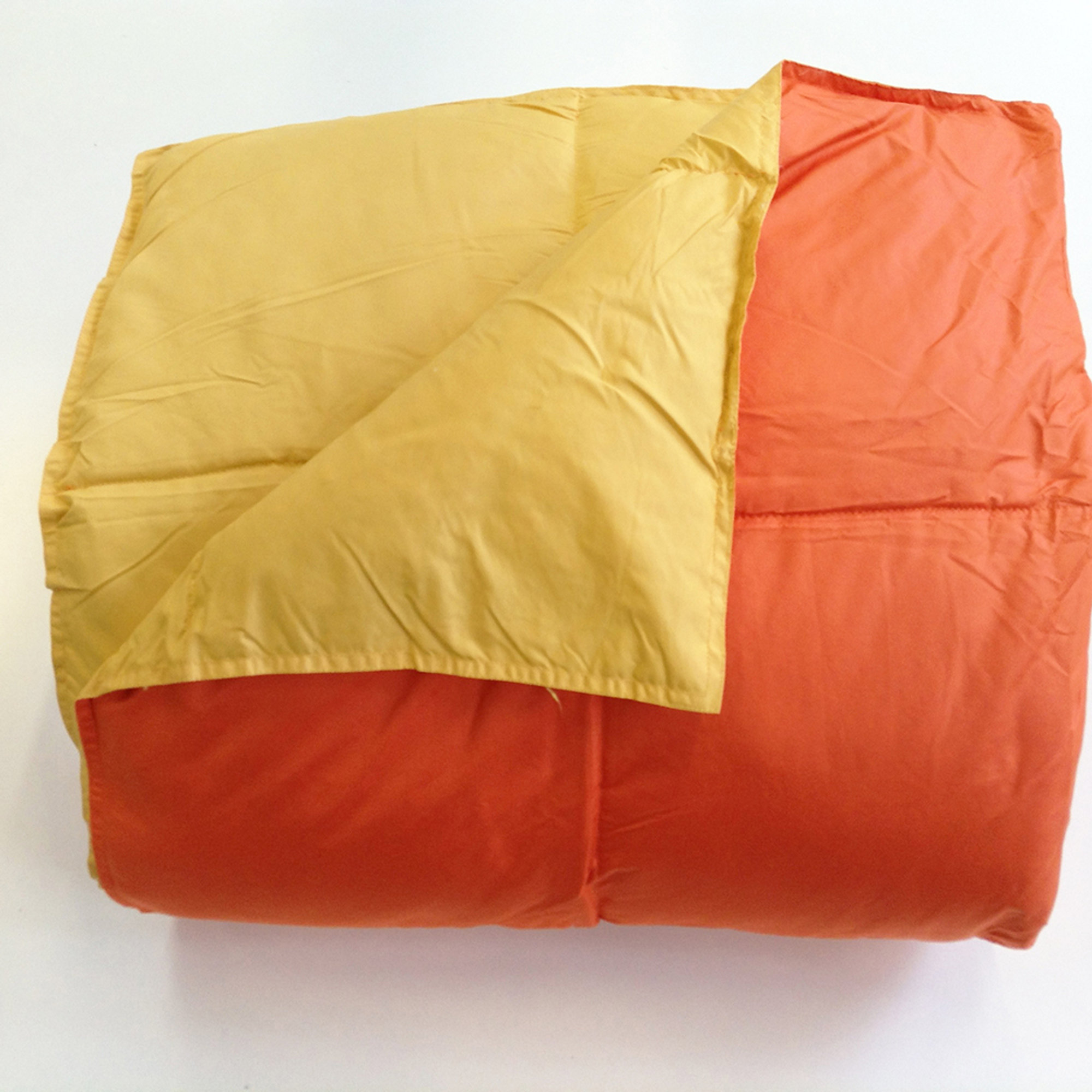 Edredón plumas bicolor 250x200, naranja Soffim vista1