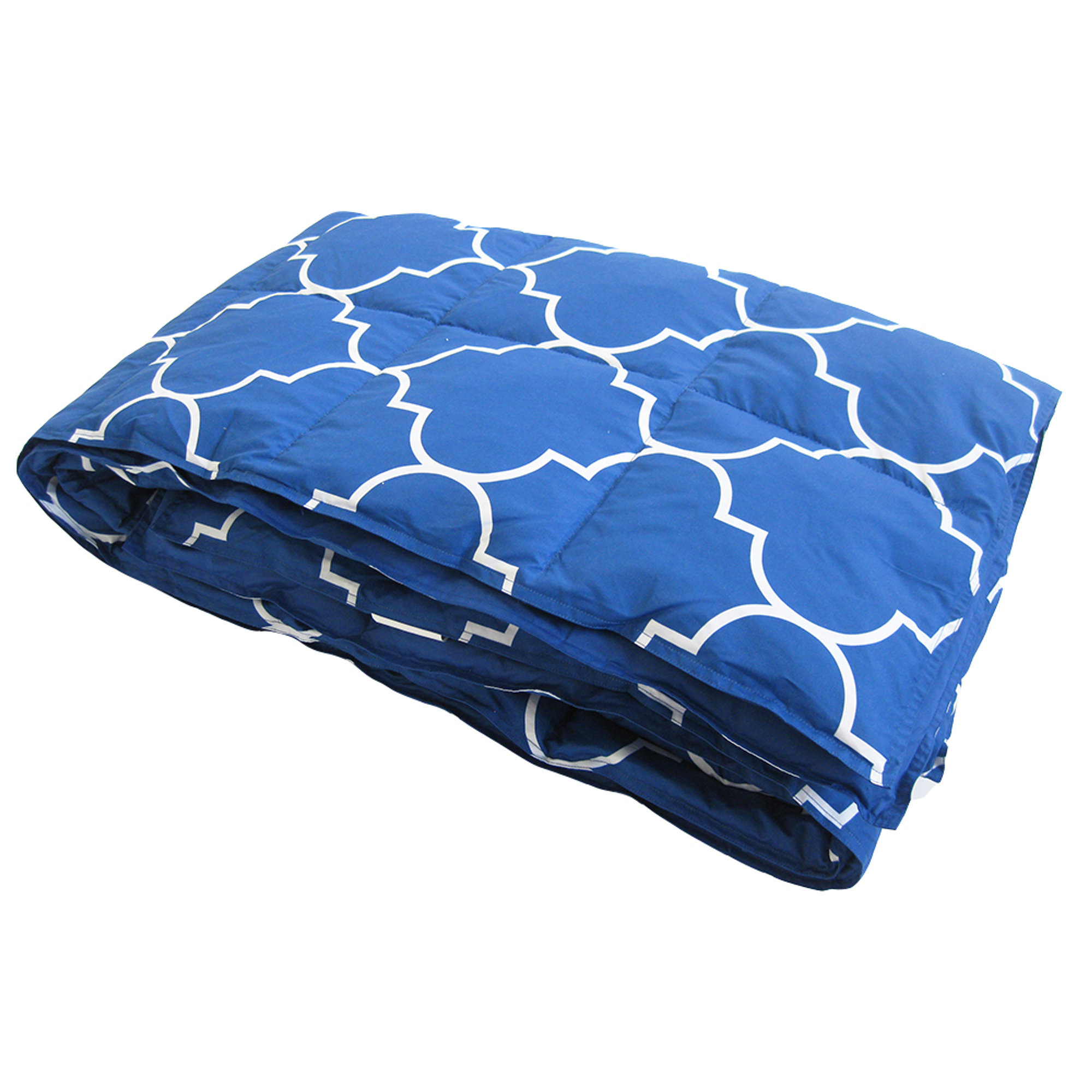 Piumino in Piuma decoro 250x200, blu Soffim vista0
