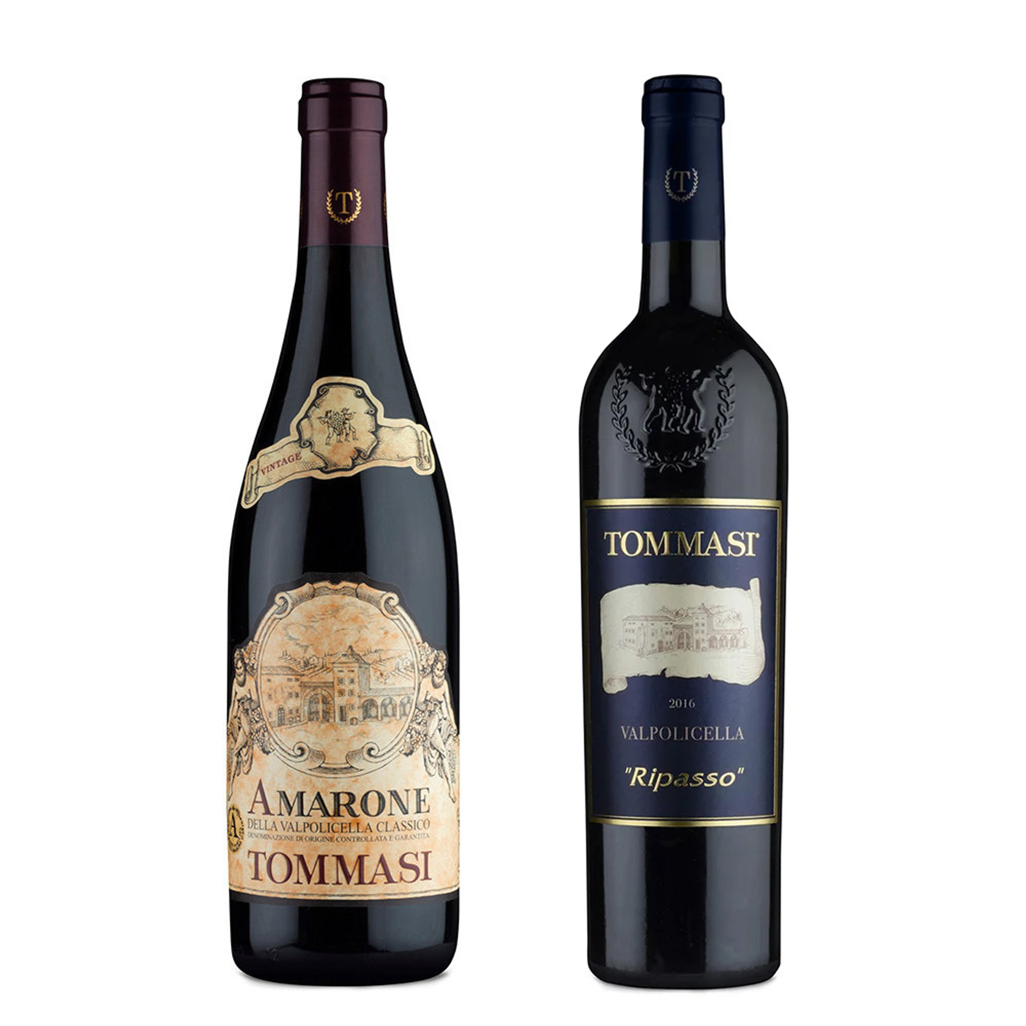 2 bottiglie miste: Amarone della Valpolicella Classico DOCG 2018 - Ripasso della Valpolicella Classico DOC 2019 Tommasi vista0