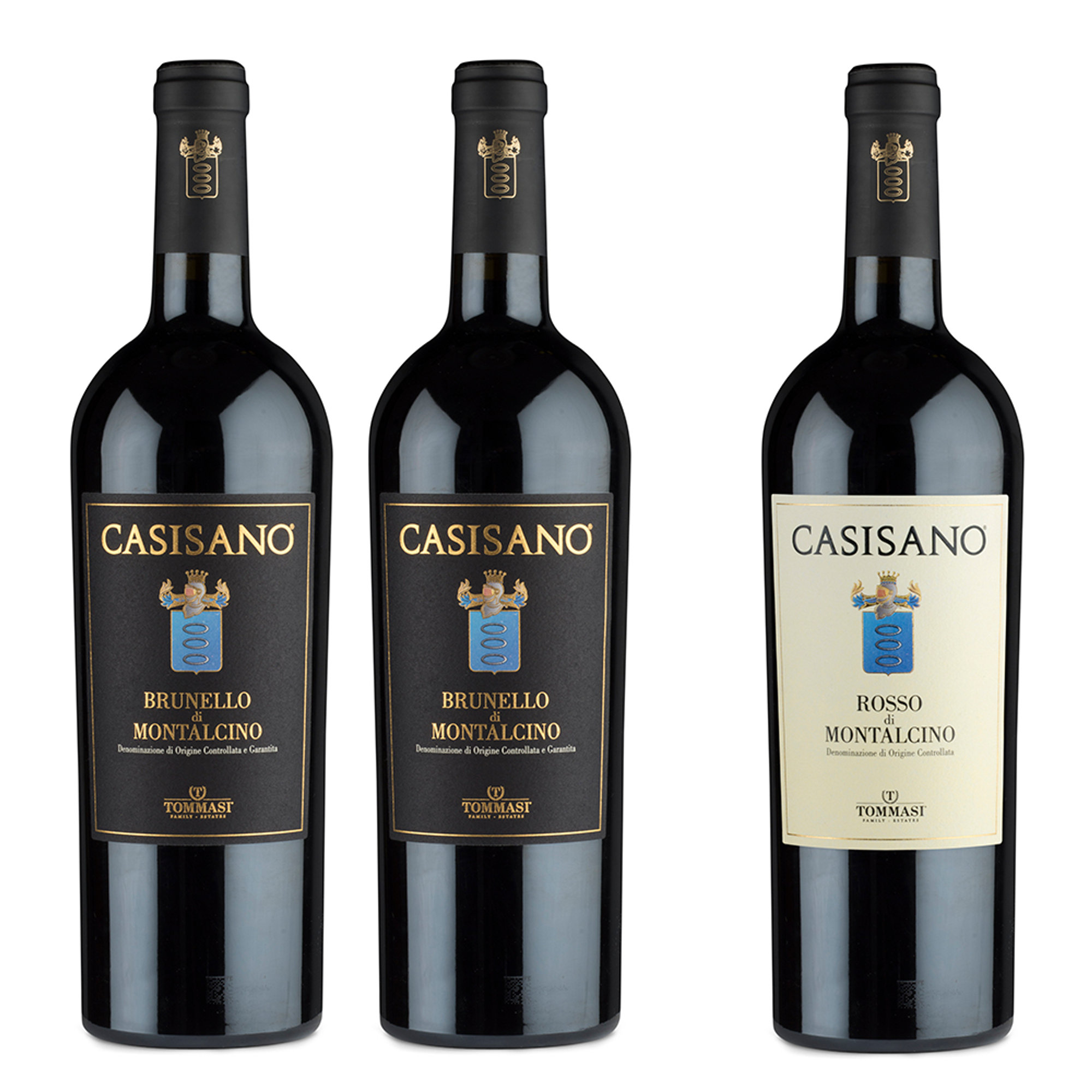 3 bottiglie miste con cassa in legno: 2 Brunello di Montalcino DOCG 2017 - 1 Rosso di Montalcino DOCG 2020 Podere Casisano vista1