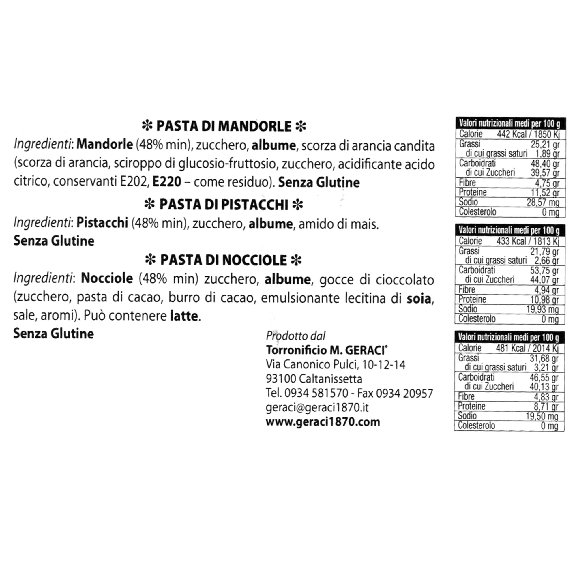 Mix 6 confezioni: 2x Cubo dolci da forno - 2x Sacchetto Scorzette - 2x Cassetta Martorana Geraci vista1