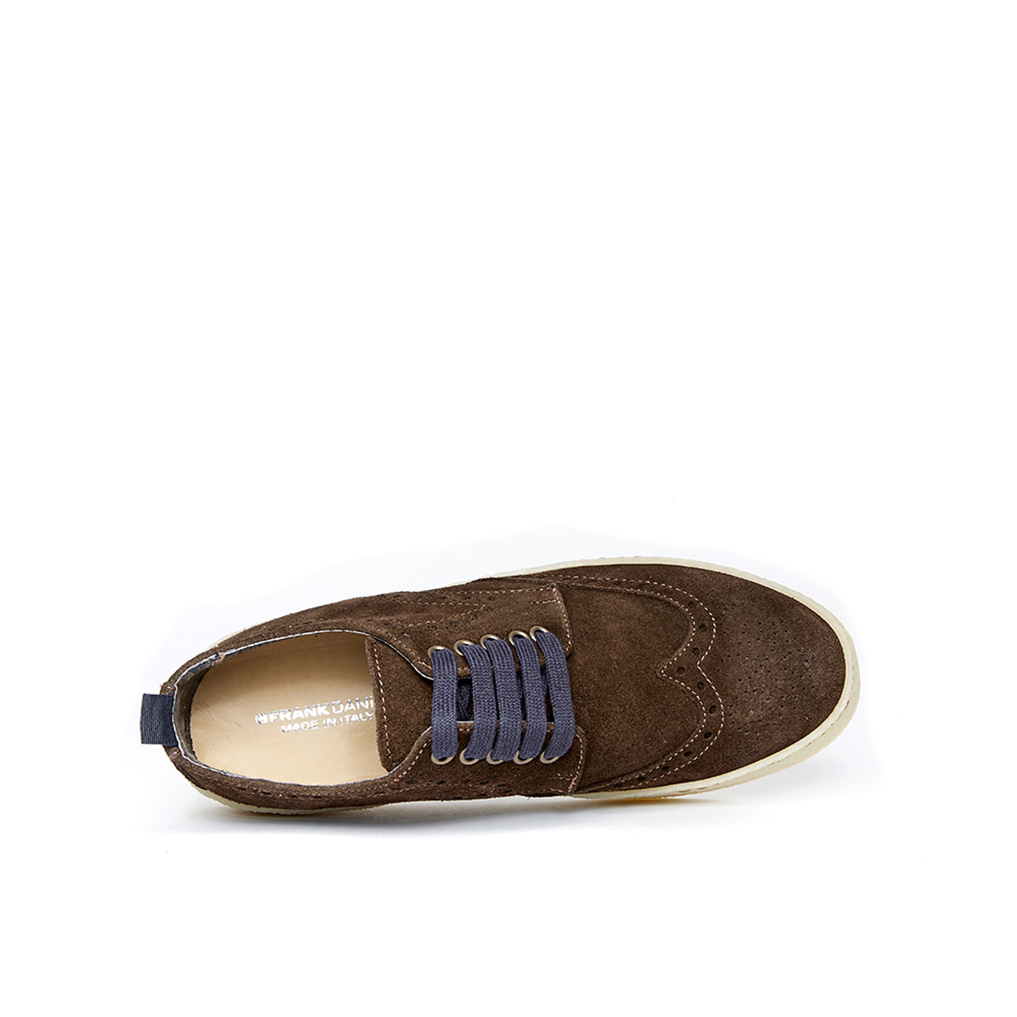 Sneakers da uomo con dettagli a coda di  rondine, testa di moro FRANK DANIEL  vista3
