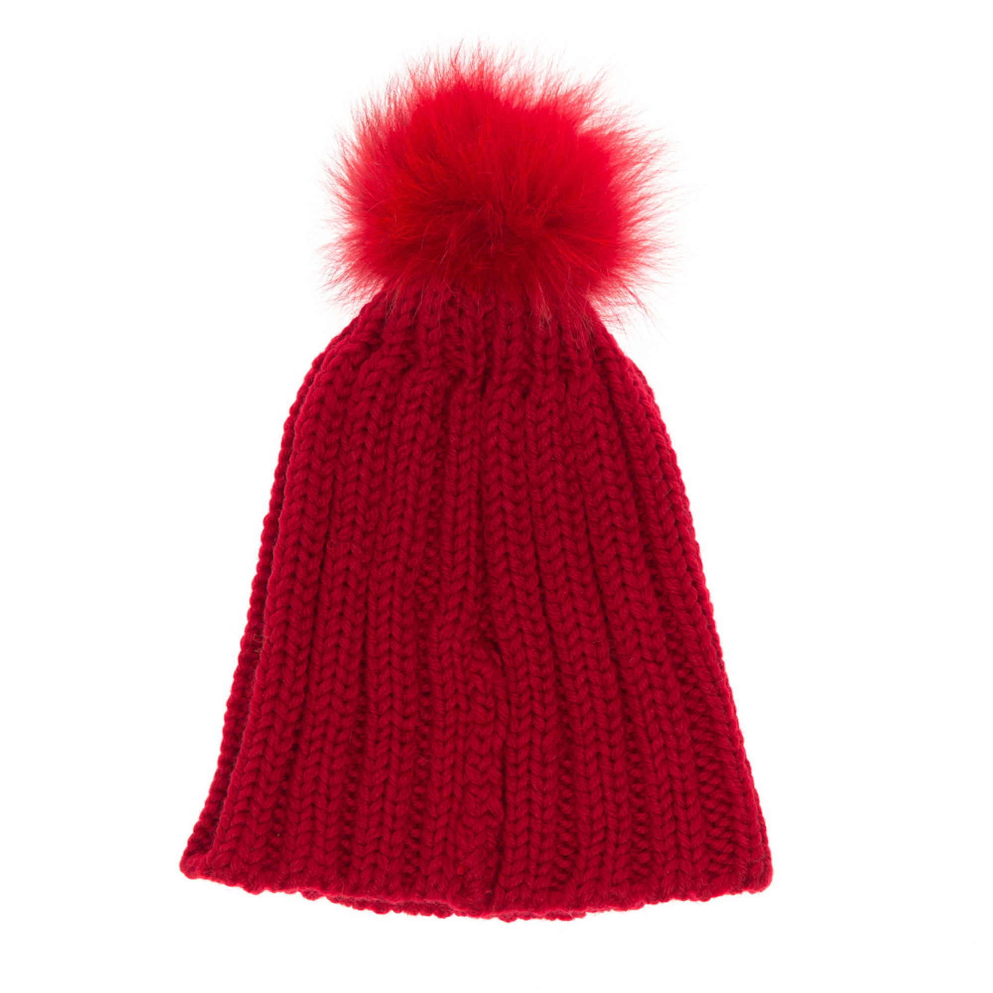 Cappello con pon pon rosso Canadian vista1