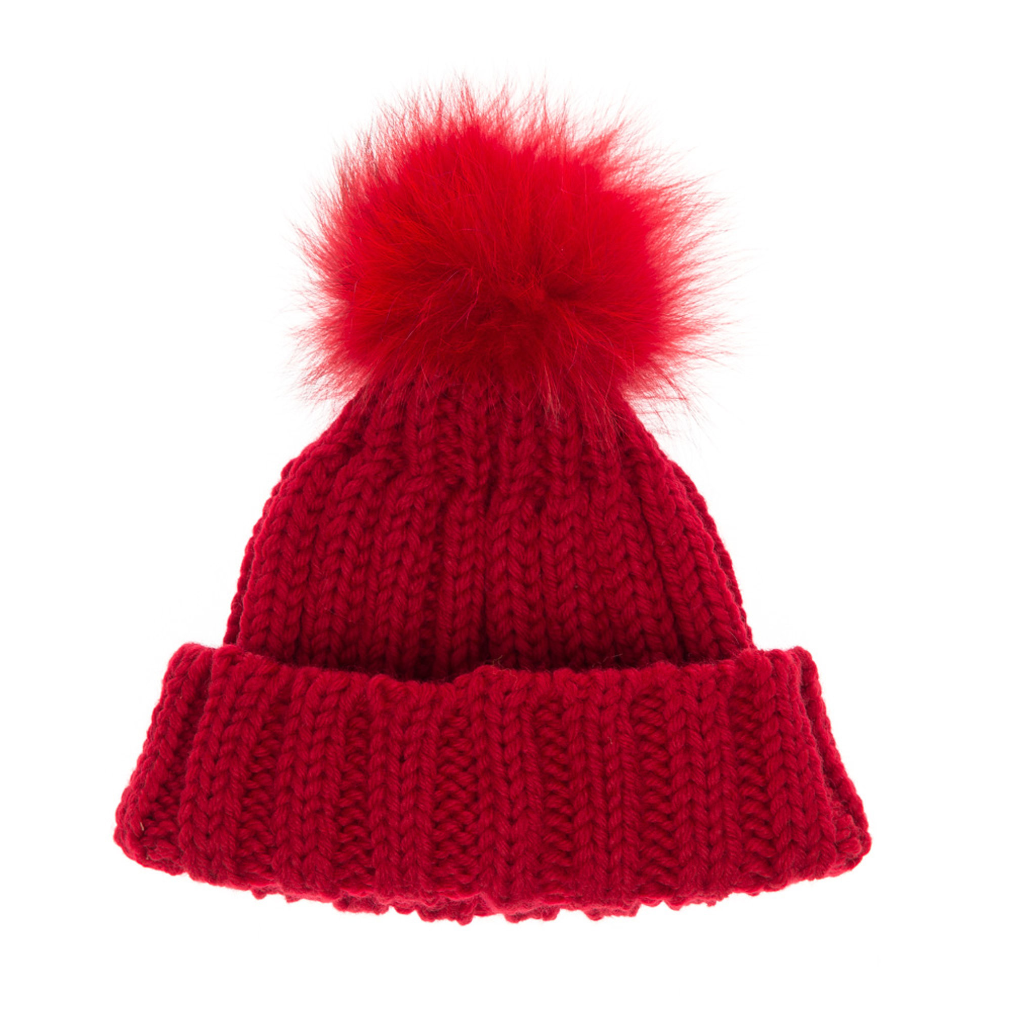 Cappello con pon pon rosso Canadian vista0