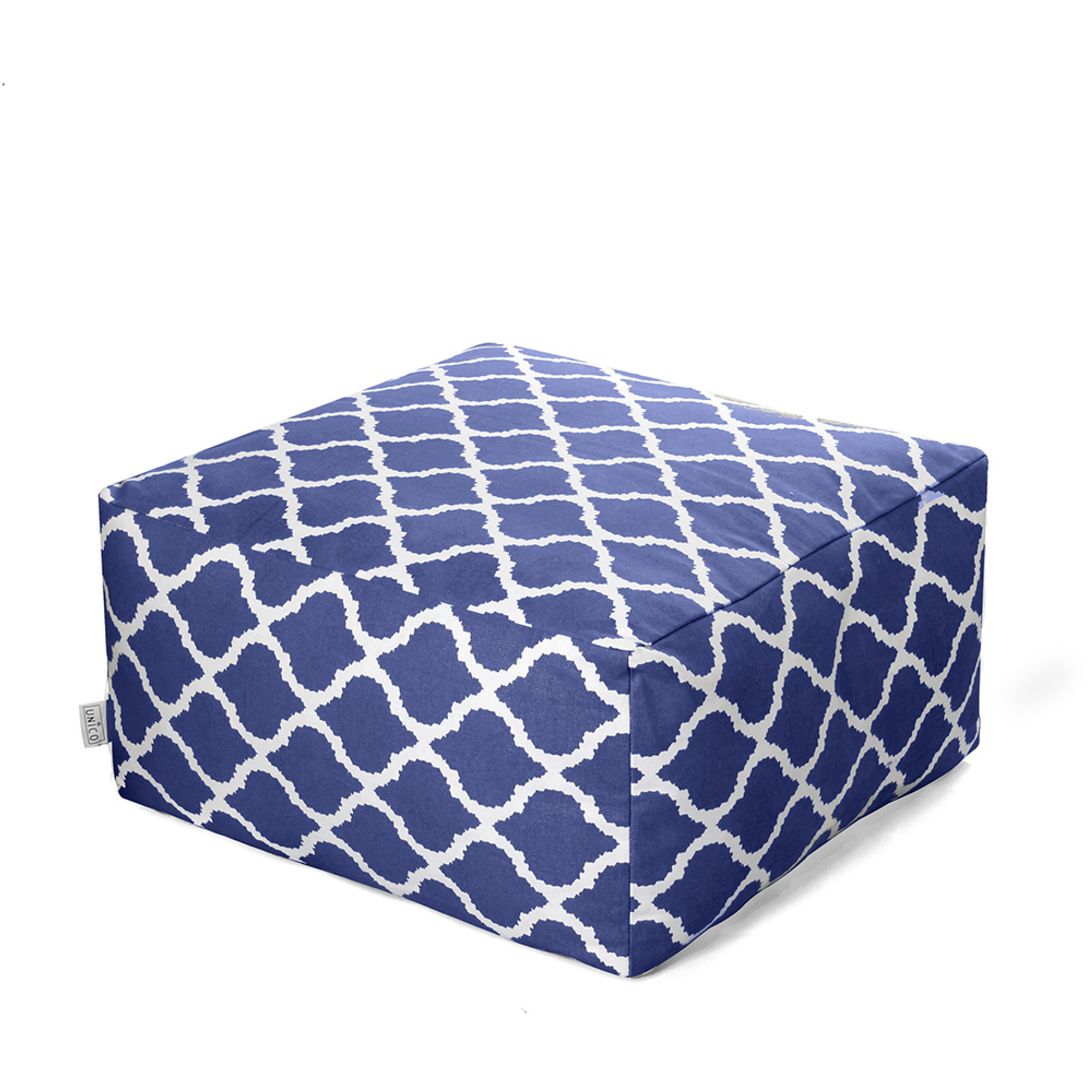 Pouf Soraya, blu/bianco UnicoMilano vista0