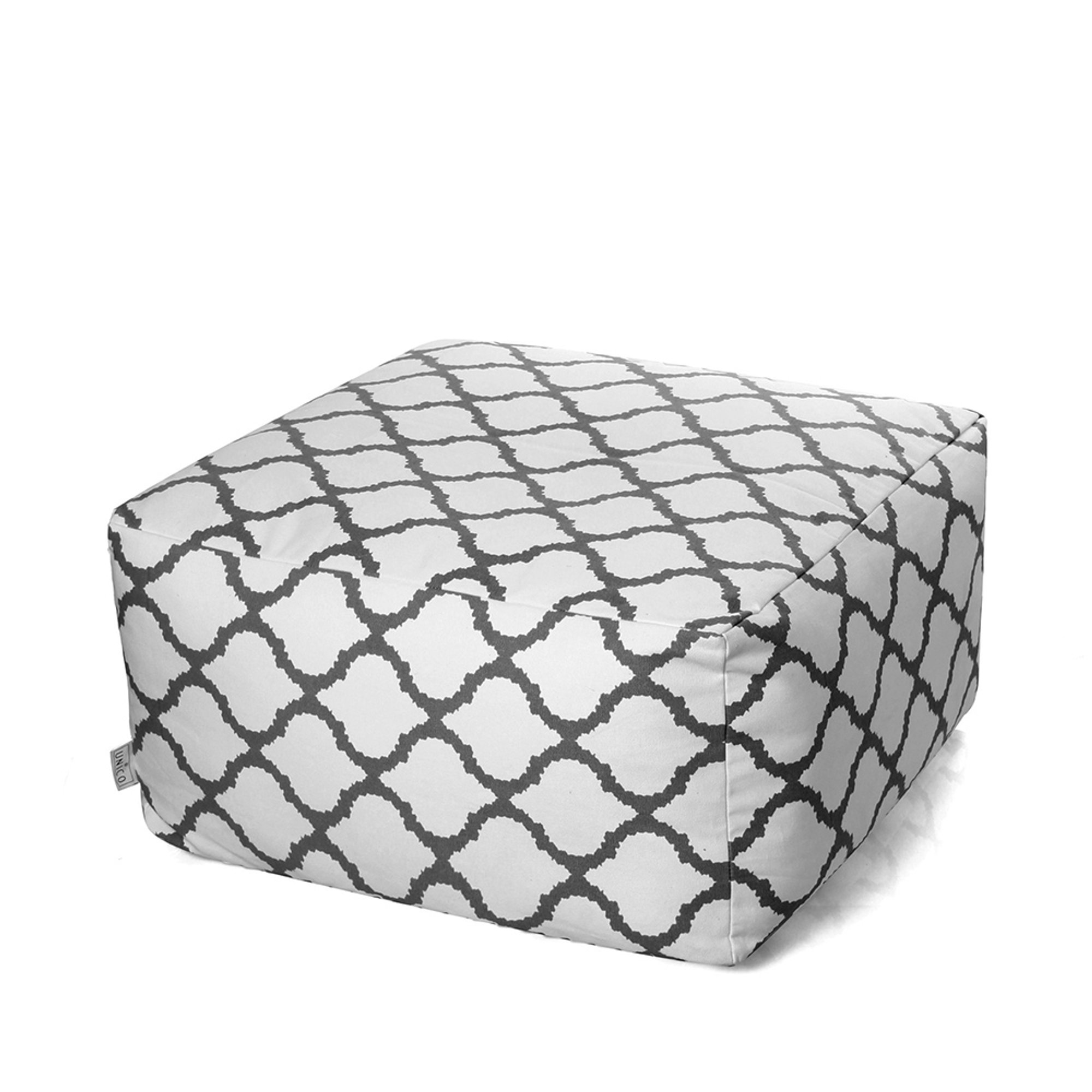 Pouf SORAYA bianco/grigio UnicoMilano vista0