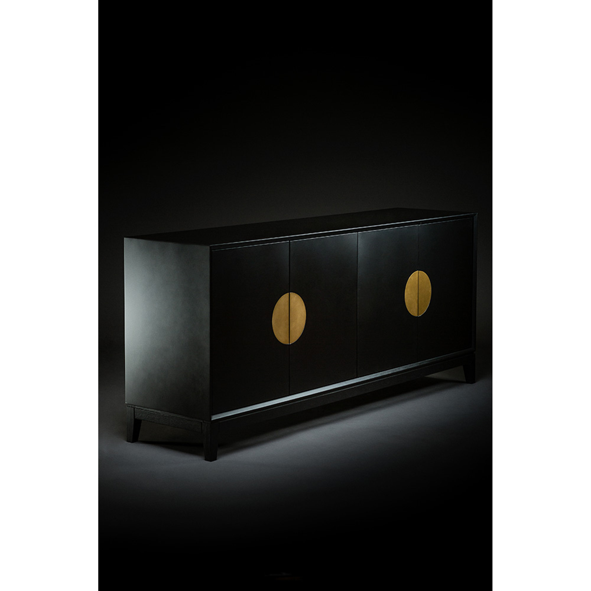 Credenza 4 ante XIAN, nero opaco UnicoMilano vista6