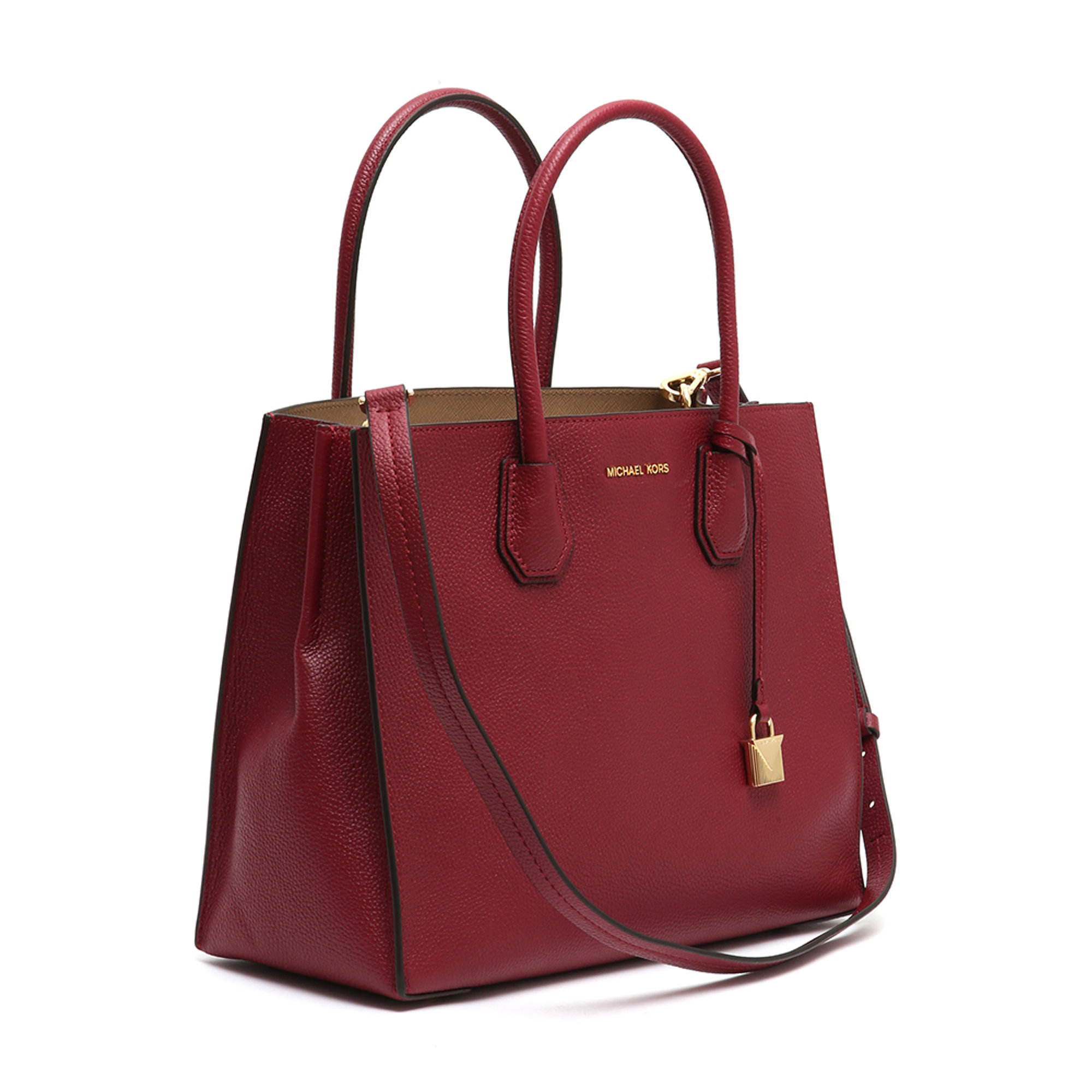 Borsa tote Mercer grande bordeaux Michael Kors vista3