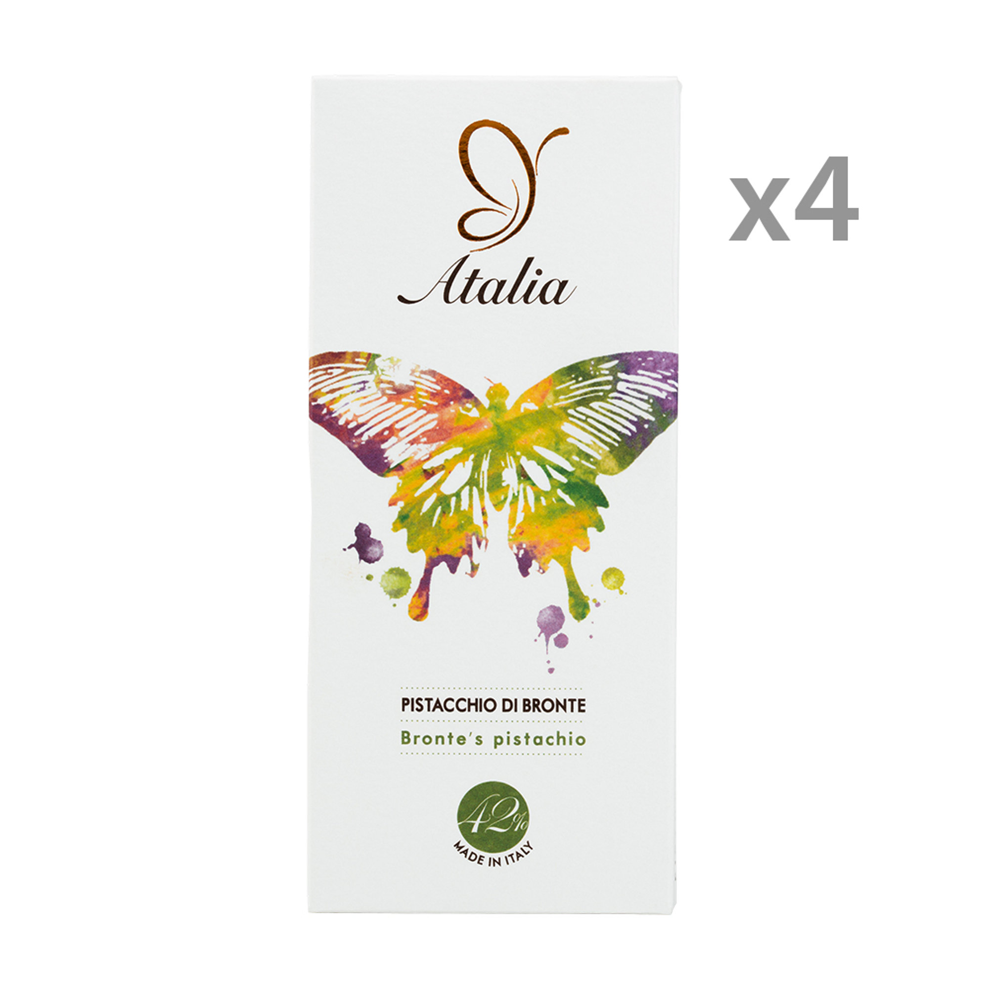 4 barras - Chocolate con pistacho 50 gr Atalia vista0