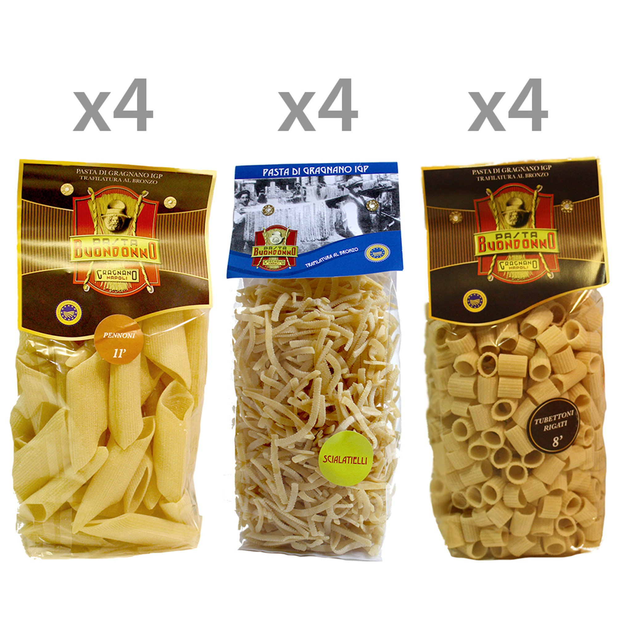 12 confezioni miste - Pasta di Gragnano IGP 500 gr Buondonno vista0