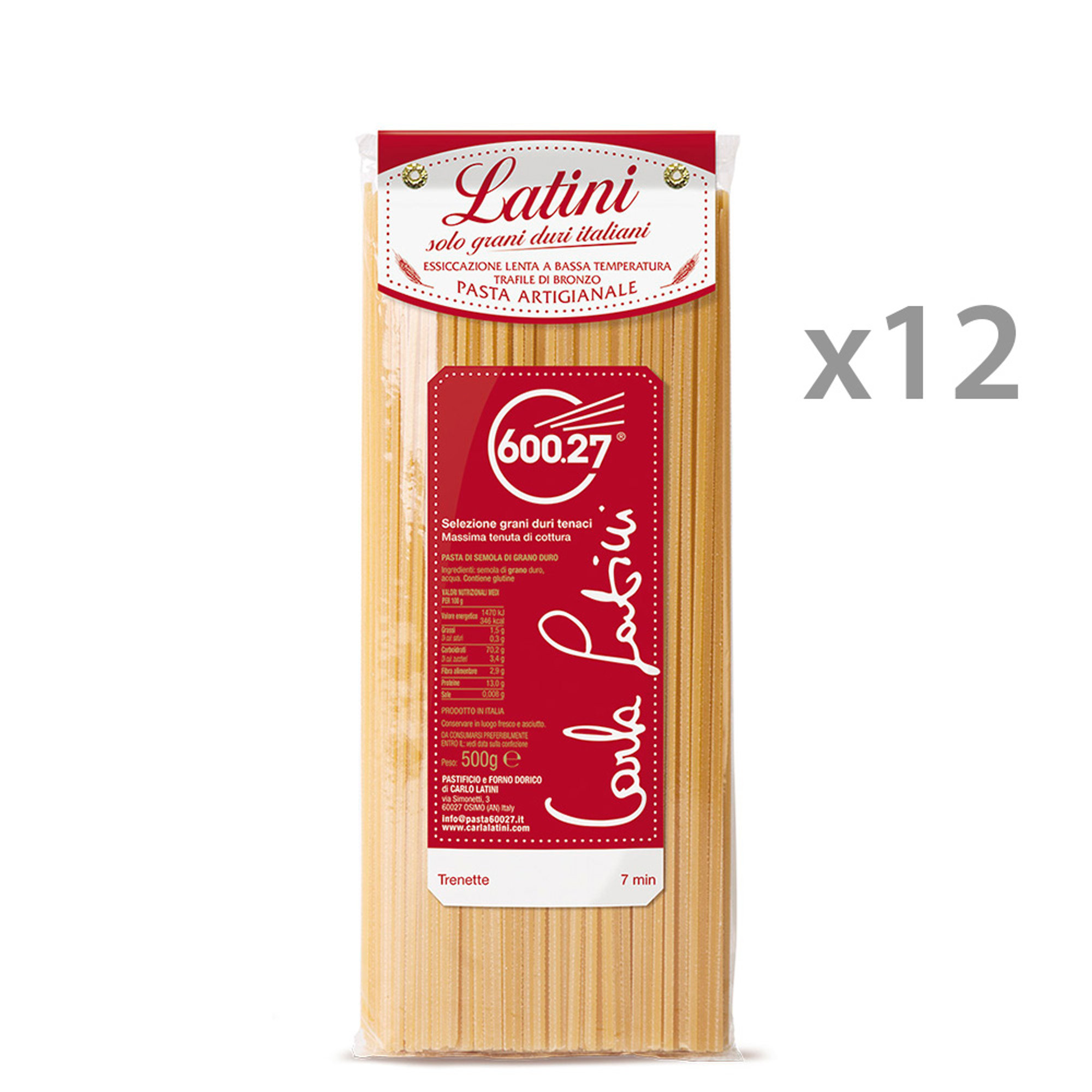 12 paquetes - Trenette 500 gr Carla Latini vista0