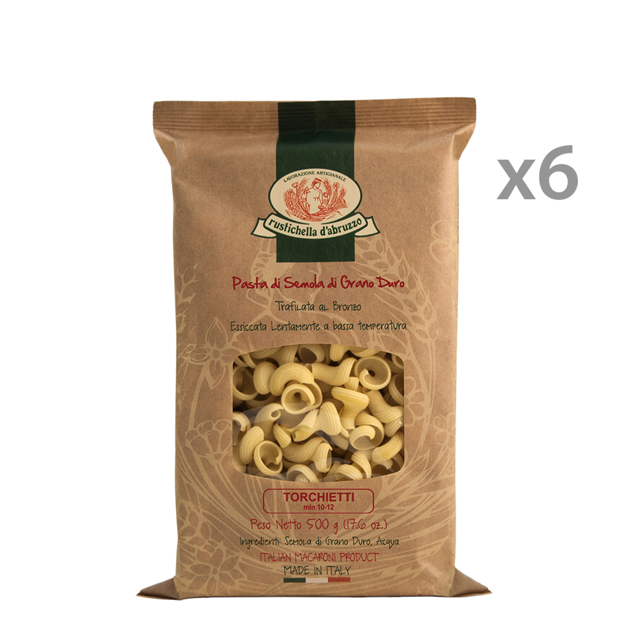 6 paquets - Torchietti 500 gr Rustichella d'Abruzzo vista0